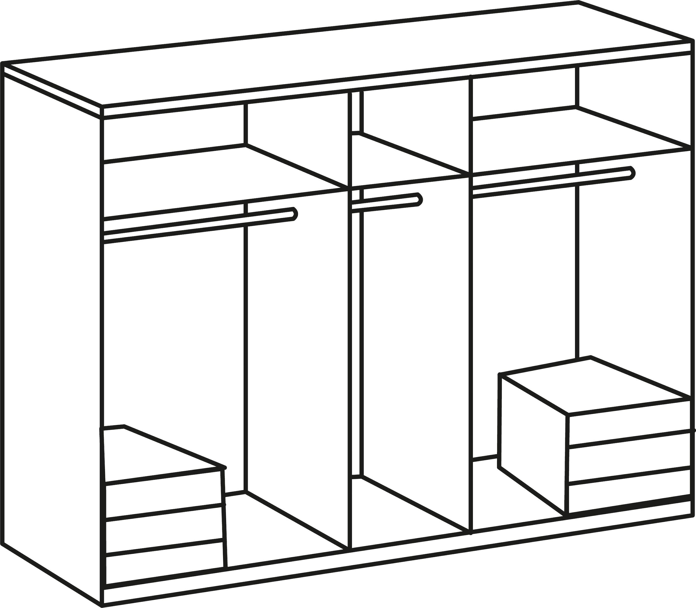 Fresh To Go Kleiderschrank »Level«, mit Glas-und Spiegeltüren auf Raten  kaufen