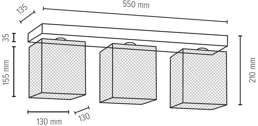 SPOT Light Deckenleuchte »GITTAN«, 3 flammig, Leuchtmittel E27 | ohne Leuchtmittel, Echtes Beton, Naturprodukt - Handgemacht, Loft style