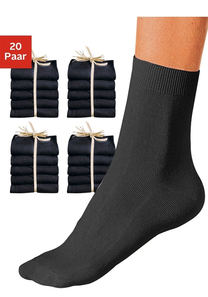 bei Socken, in Großpackung in (20 ♕ der Paar), Go