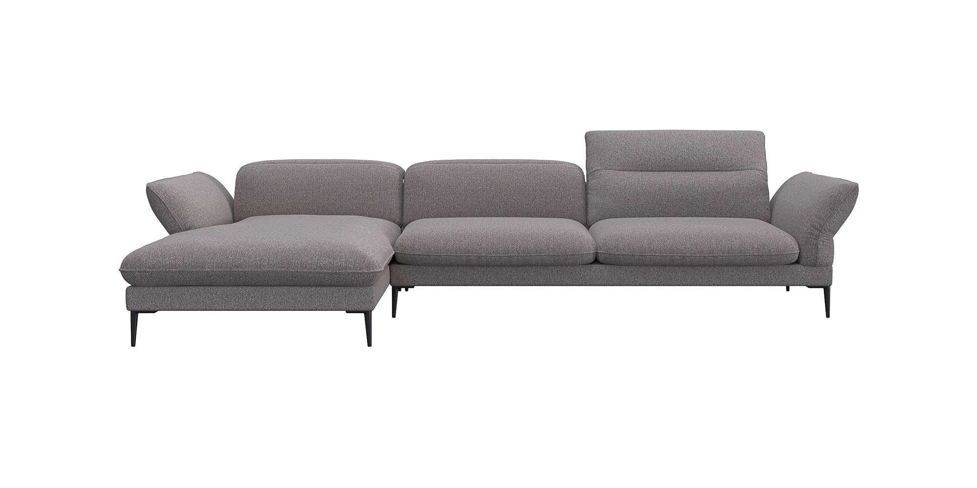 FLEXLUX Ecksofa »Salino, Funktionssofa mit Recamiere, Relaxsofa, Ecksofa« Sofa mit Arm- und Kopfteil-Verstellungen, Kaltschaum & Stahl-Wellen