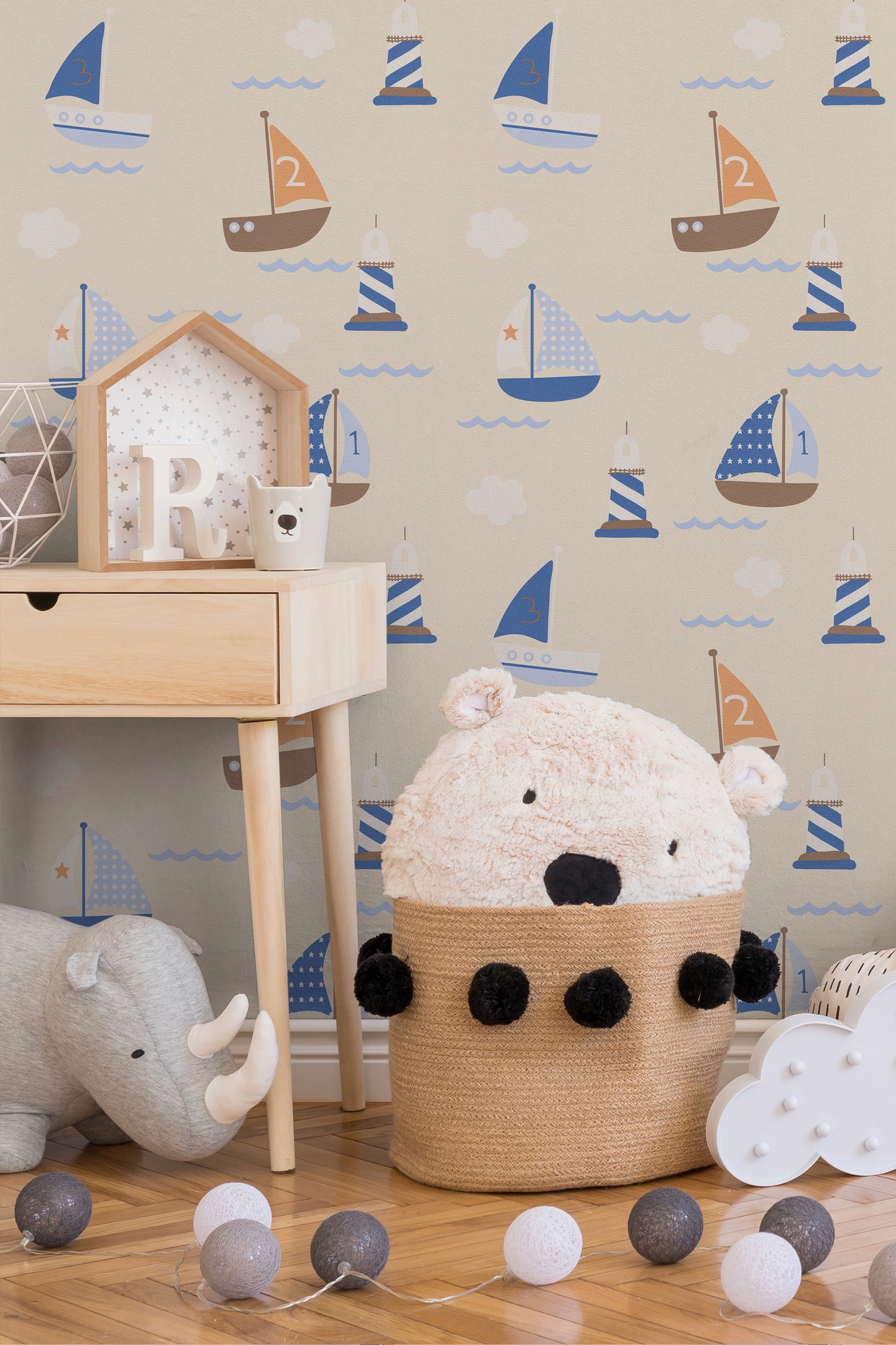 A.S. Création Papiertapete »Boys & Girls 6 mit Segelbooten«, Meer, Tapete Kinderzimmer Blau Beige Braun