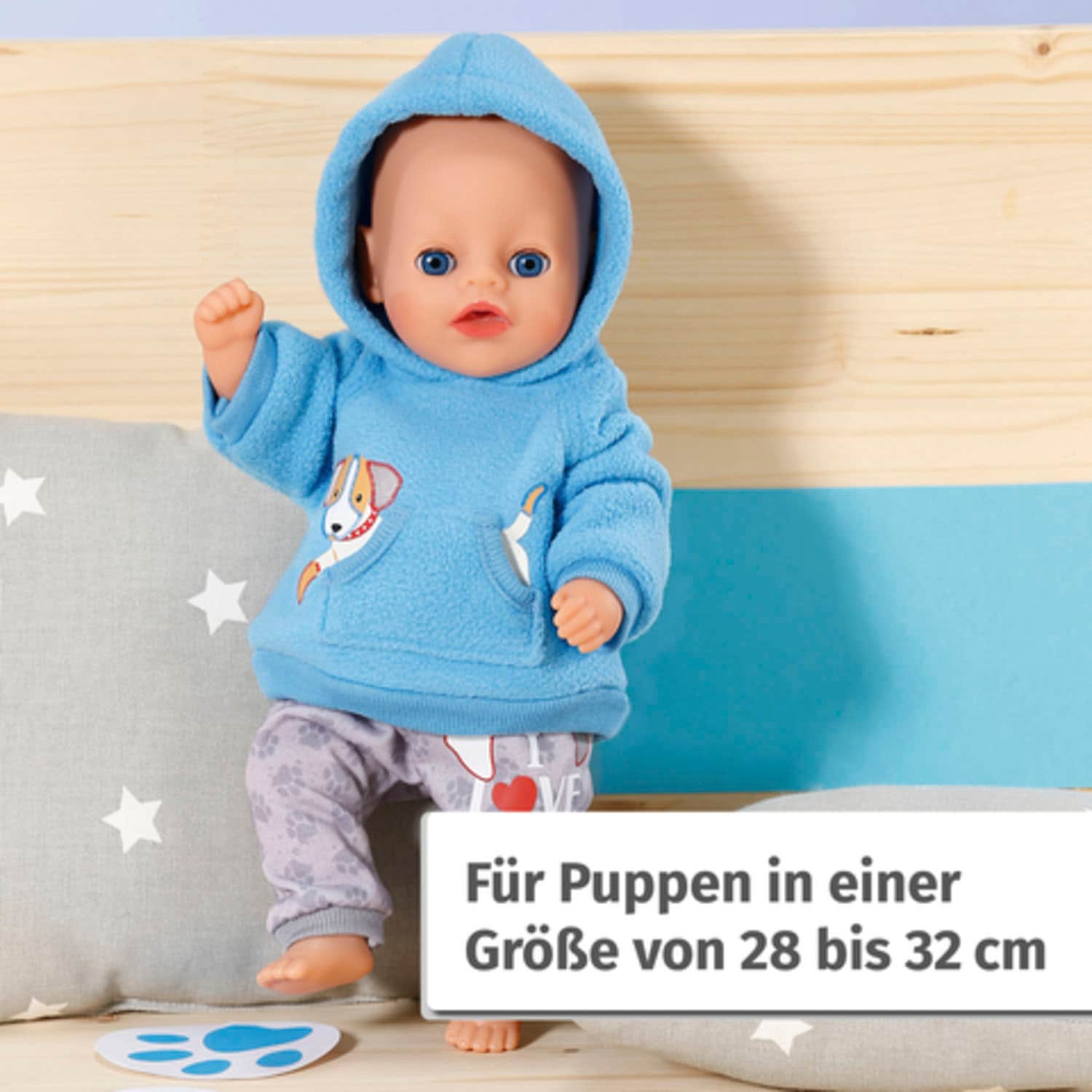 Zapf Creation® Puppenkleidung »Dolly Moda, Sport-Outfit, blau Hund, 30 cm«