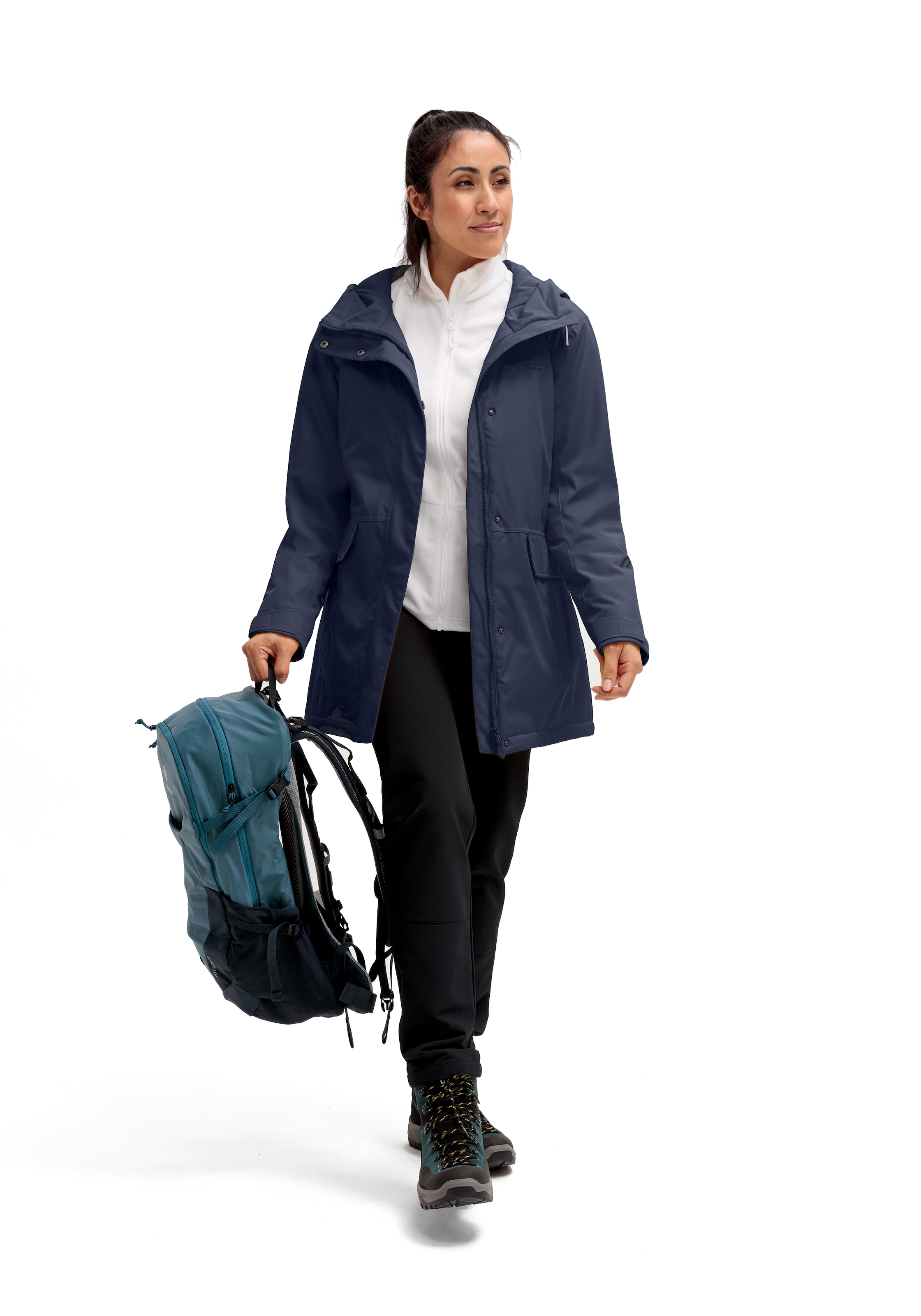 Maier Sports Funktionsmantel »Lisbon Coat« Damen Mantel wasserdicht lockere Passform bequemer Schnit