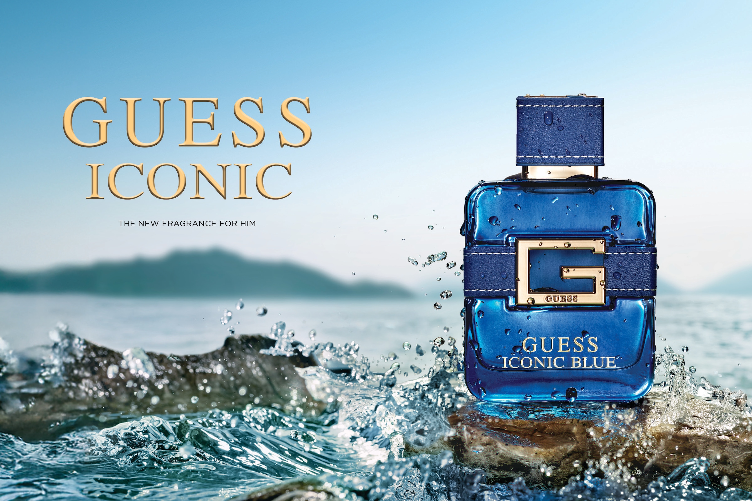 Guess Eau de Parfum »ICONIC BLUE EDP« holzig-fougère Duftcharakter, mit Meersalz