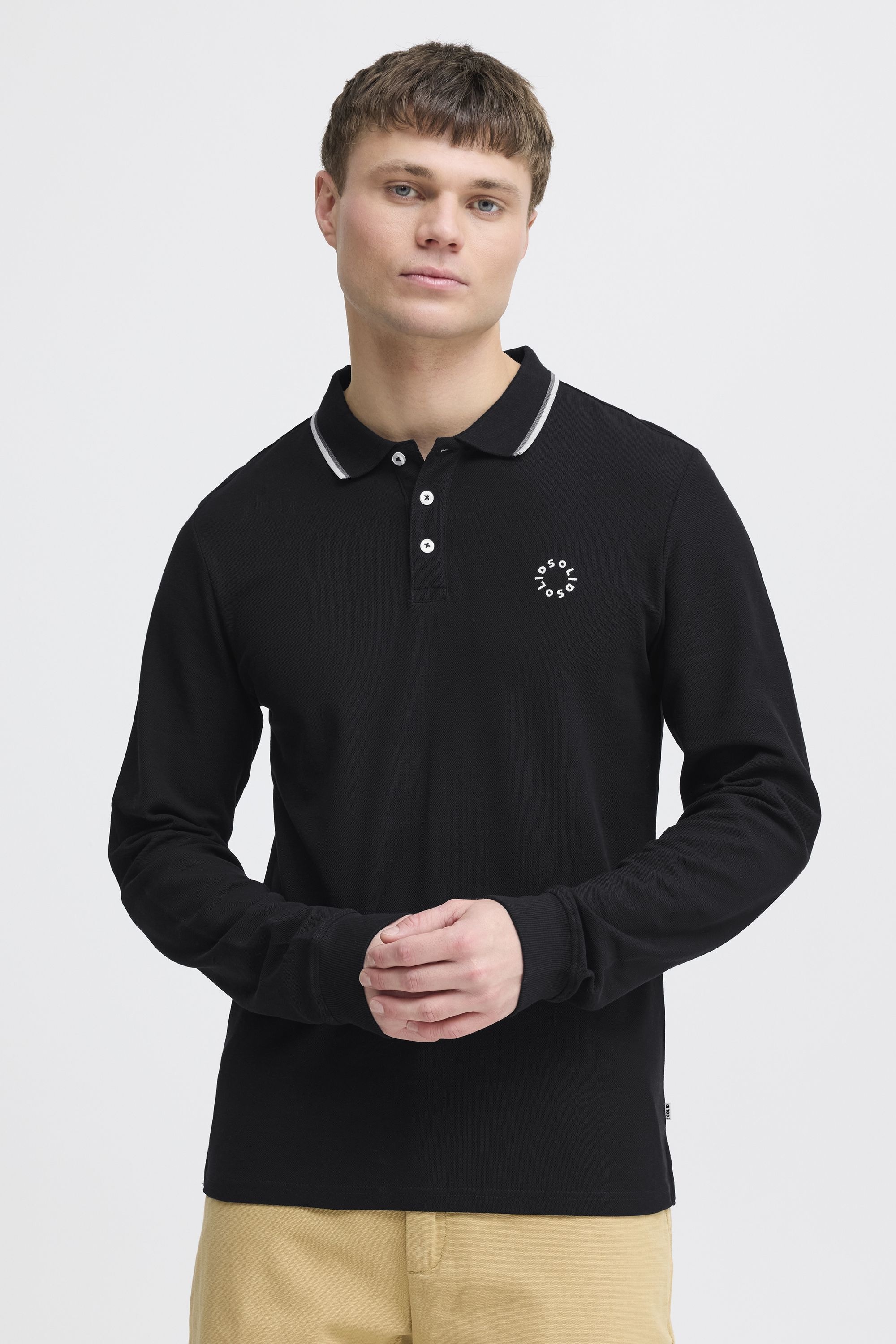 !Solid Langarm-Poloshirt »Langarm-Poloshirt SDHANGOR«
