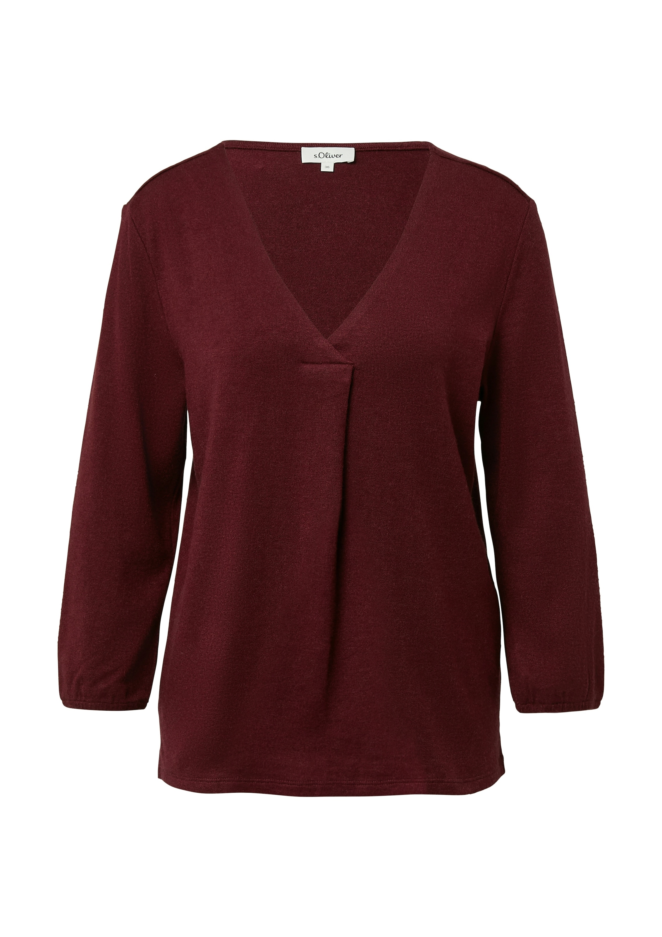 s.Oliver 3/4-Arm-Shirt mit V-Ausschnitt