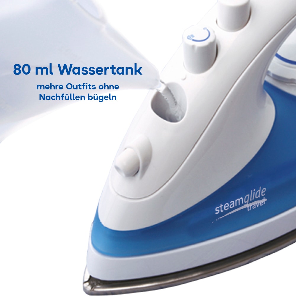 RUSSELL HOBBS Dampfbügeleisen »22470-56, Reisedampfbügeleisen, mit Edelstahlsohle,« 830 W weltweite Spannungsanpassung 110-240V