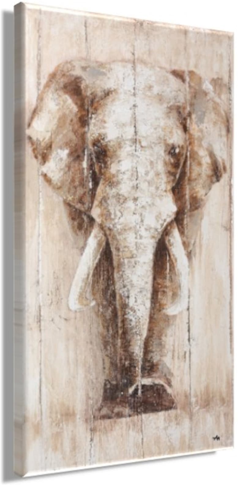 Bönninghoff Ölgemälde »handarbeit ELEFANT 40x80 cm – Wandbild Kunst Deko modern« Afrika | Elefant | Elefanten | Elefanten Bilder | Kunst | Tiere 1 Stk. tlg. handgefertigt, jedes Bild ein Unikat