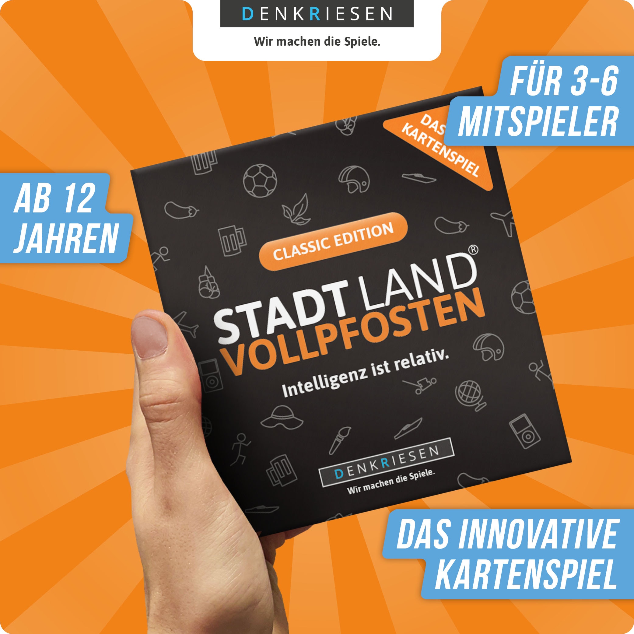 Denkriesen Spiel »Stadt Land Vollpfosten, Classic Edition« Made in Germany