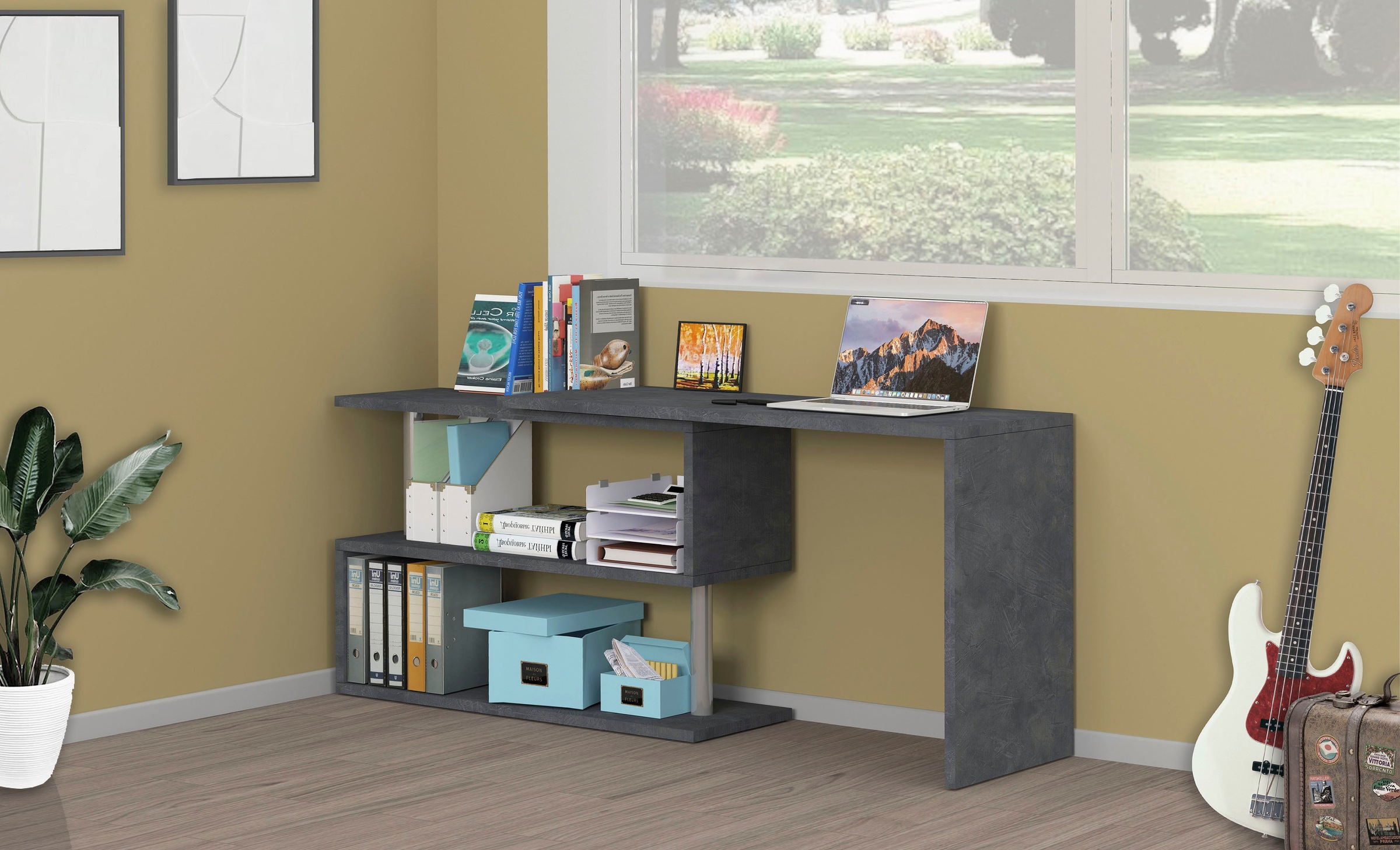 INOSIGN Schreibtisch »Volta, Made in Italy« multifunktional - als Computertisch, Eckschreibtisch oder Sideboard