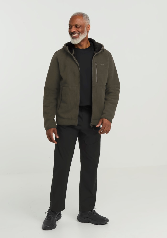 Jack Wolfskin Fleecejacke »LAKE RIDGE HOODED JKT M« mit Kapuze mit Kapuze, wärmend, komfortabler Schnitt