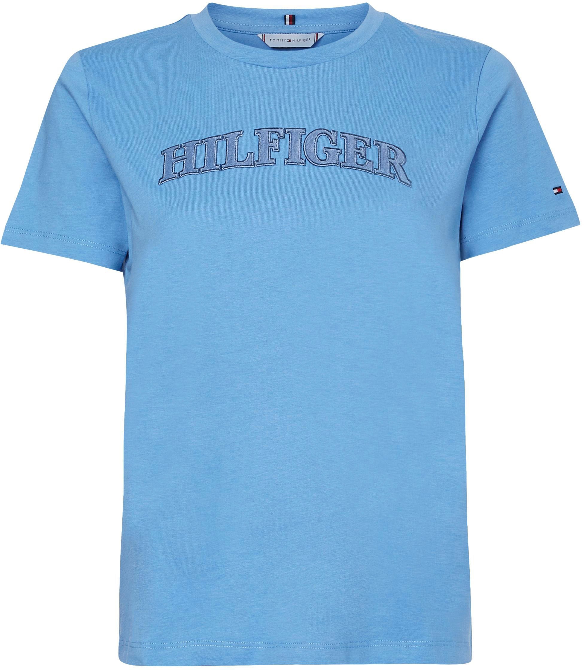 Tommy Hilfiger T-Shirt »REG TONAL mit Markenlabel bei ♕ HILFIGER SS«, Hilfiger C-NK Tommy