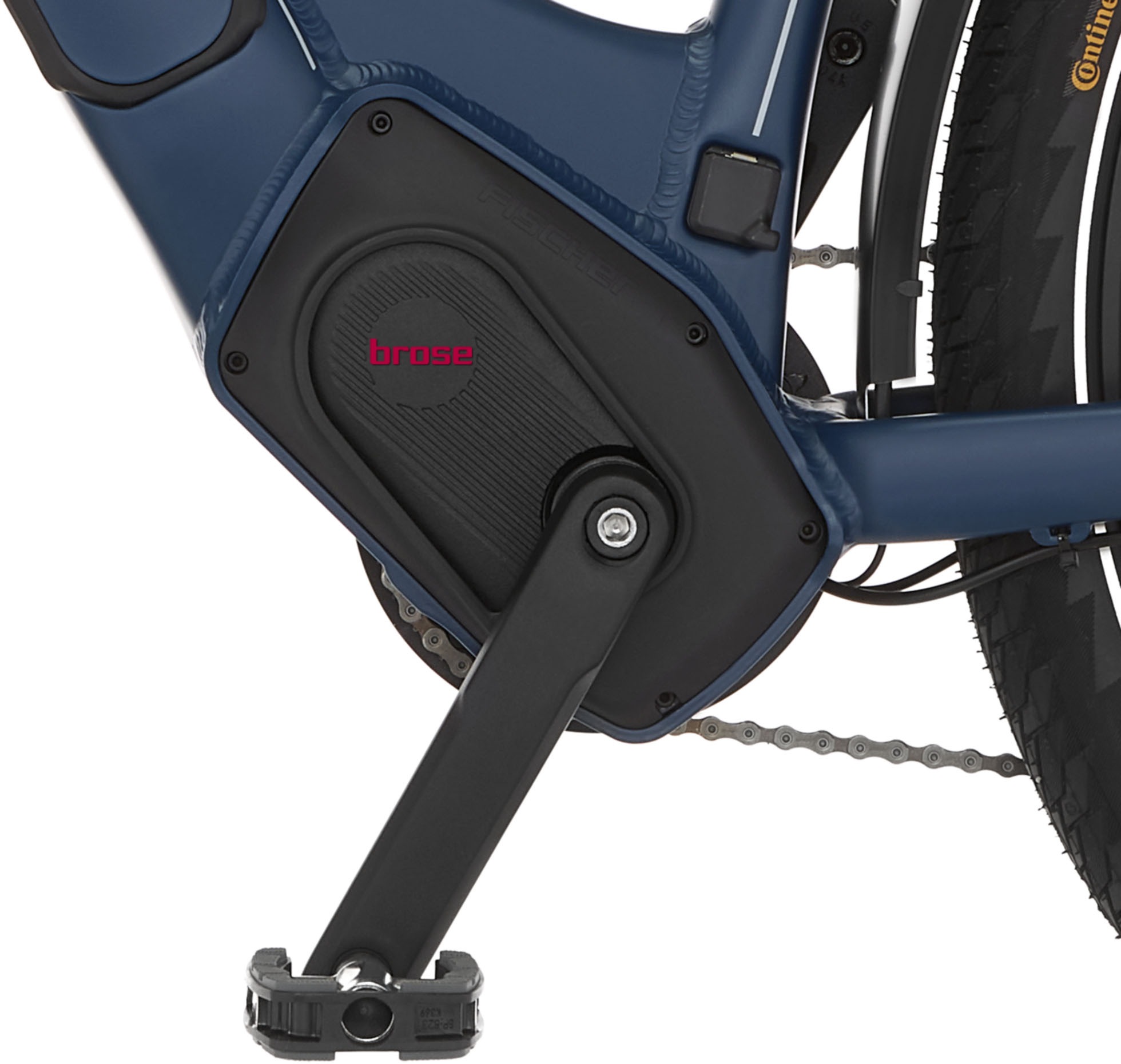 FISCHER Fahrrad E-Bike »VIATOR 8.0i Damen 43«, 12 Gang, SRAM, Eagle SX, Mittelmotor 250 W, (mit Faltschloss), Pedelec, Elektrofahrrad für Damen u. Herren