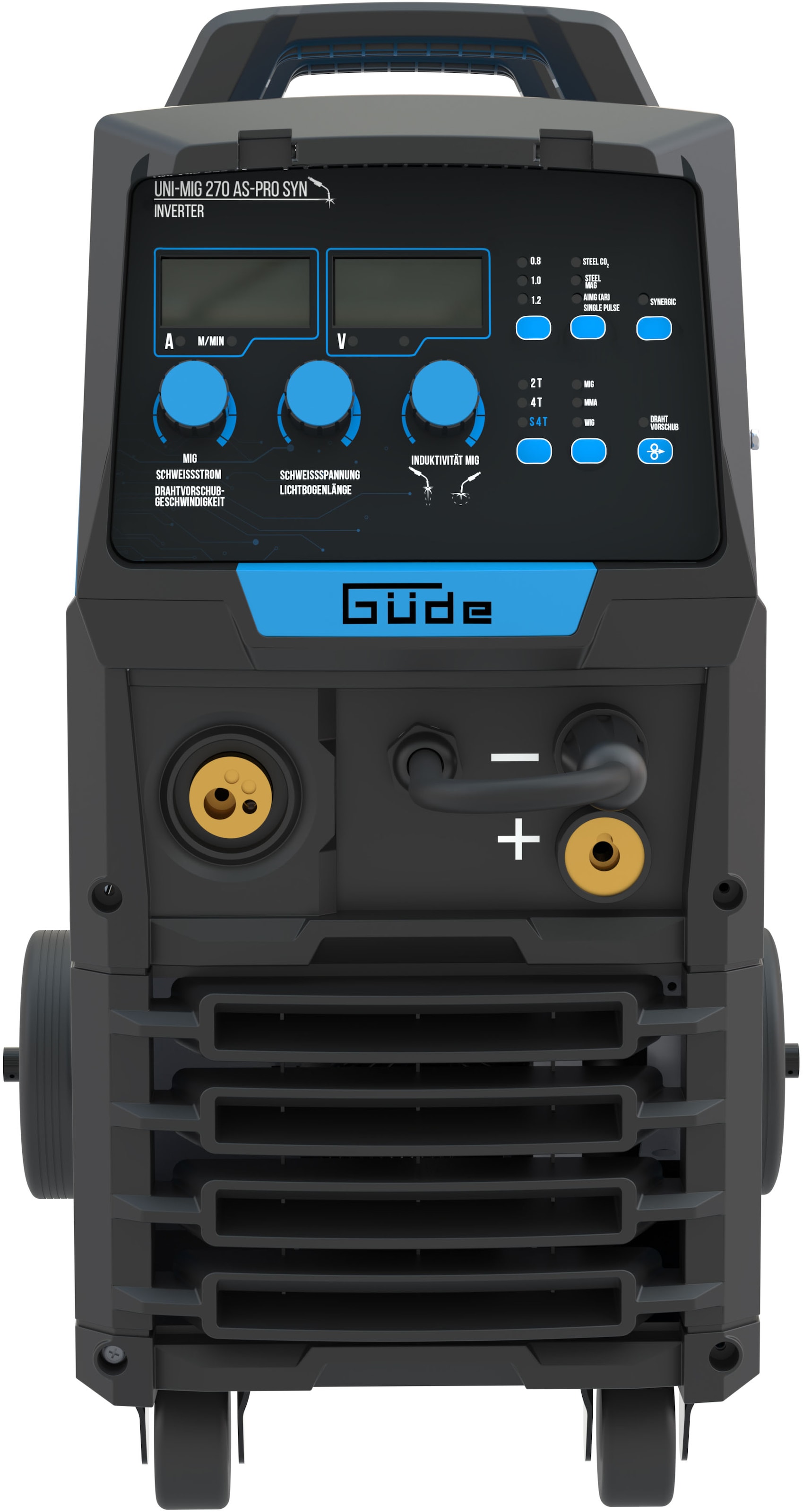 Güde Inverterschweißgerät »Universalschweissgerät »Uni-Mig 270 AS-Pro SYN«« pulverbeschichtetem Stahlblech