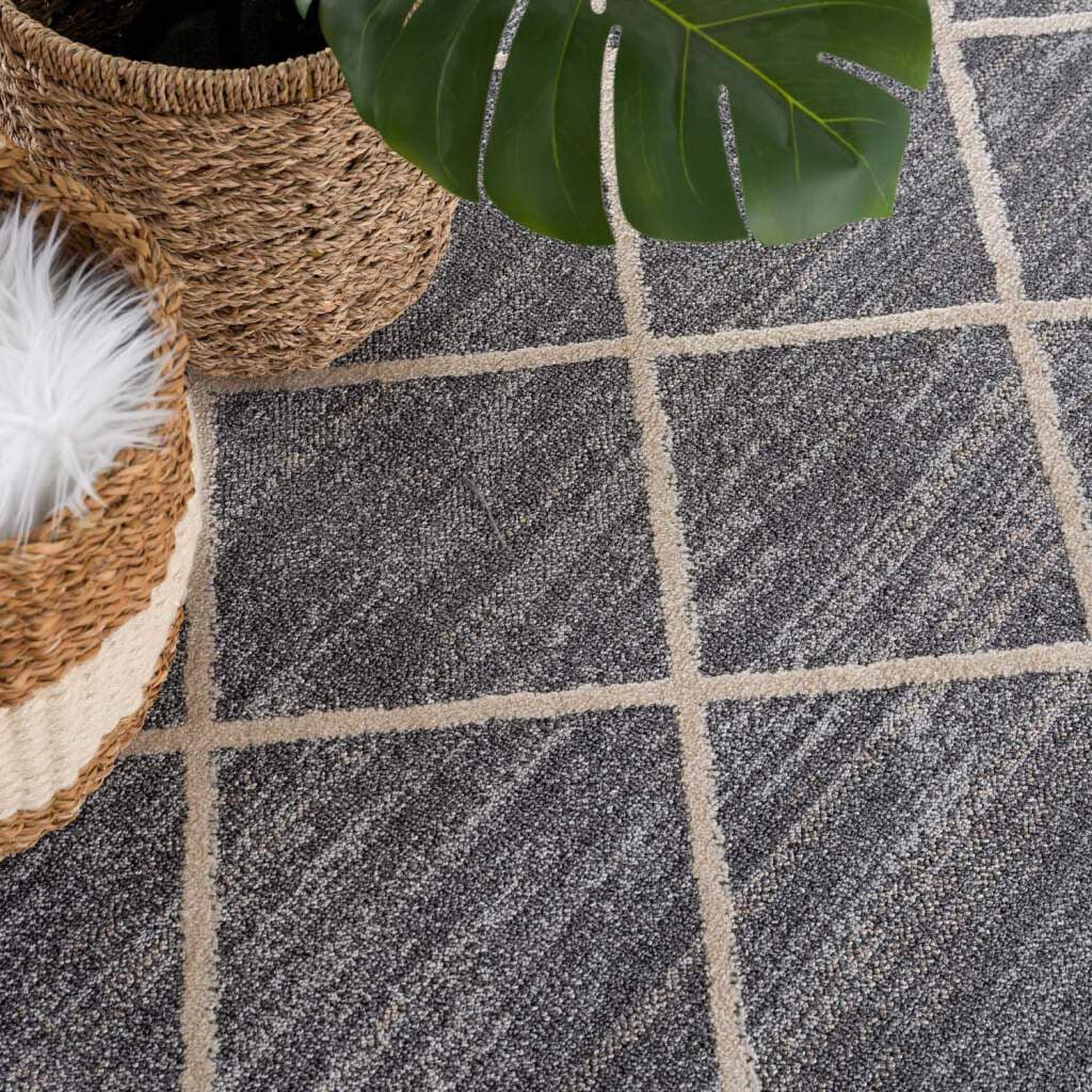 Carpet City Teppich »Art 2645«, rechteckig, 7 mm Höhe, Läufer, Kurzflor, mit Kettfäden, Rauten-Optik