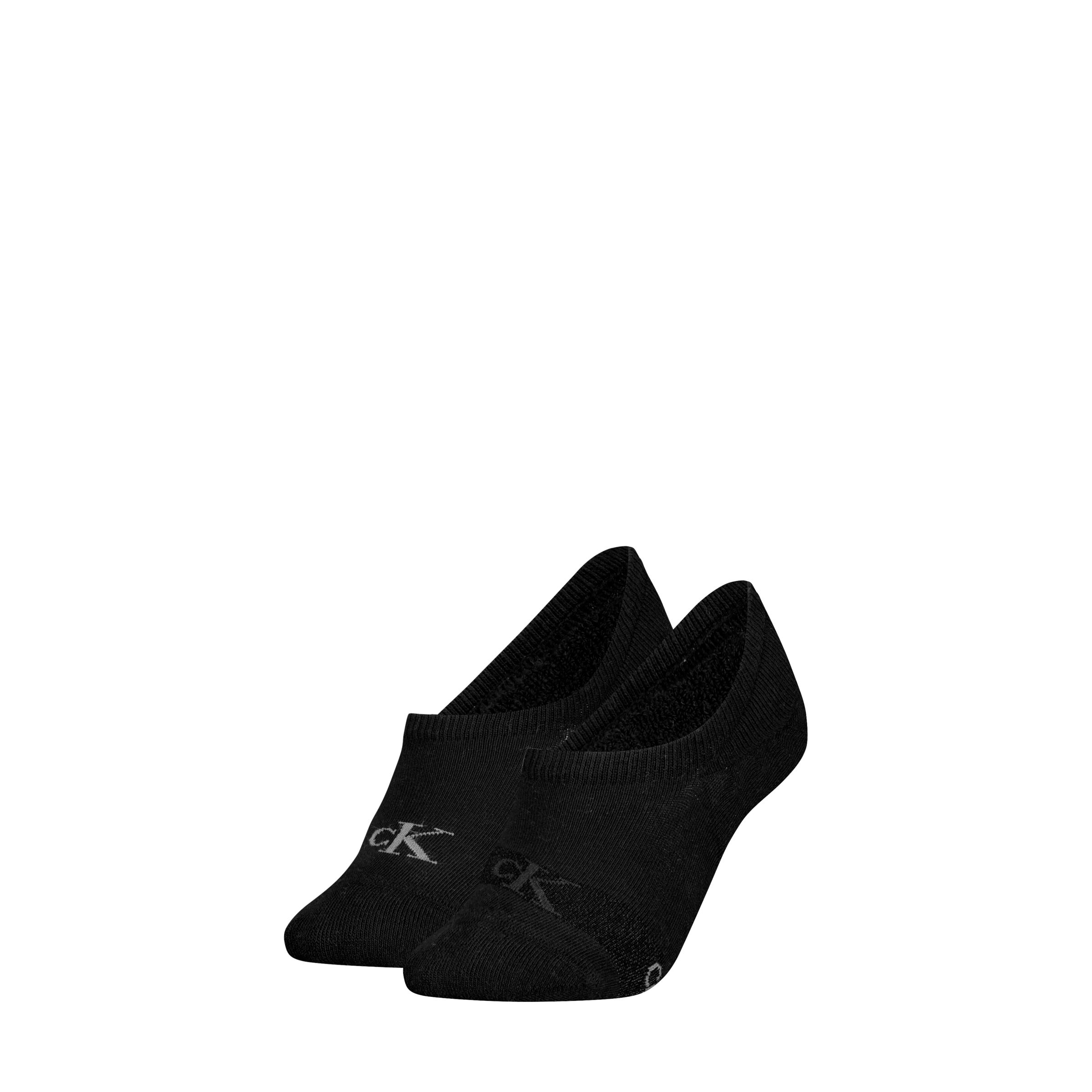 Calvin Klein Jeans Füßlinge »CKJ WOMEN HIGH CUT FOOTIE 2P GLOSSY«, (2 Paar), No-Show-Design, hoch ausgeschnitten