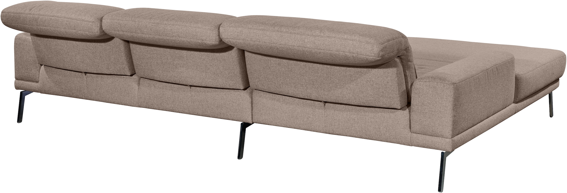 Musterring Ecksofa »MR 4580«, mit Kopf- und Sitztiefenverstellung, Metallfuß chrom, 288 x 193/220cm