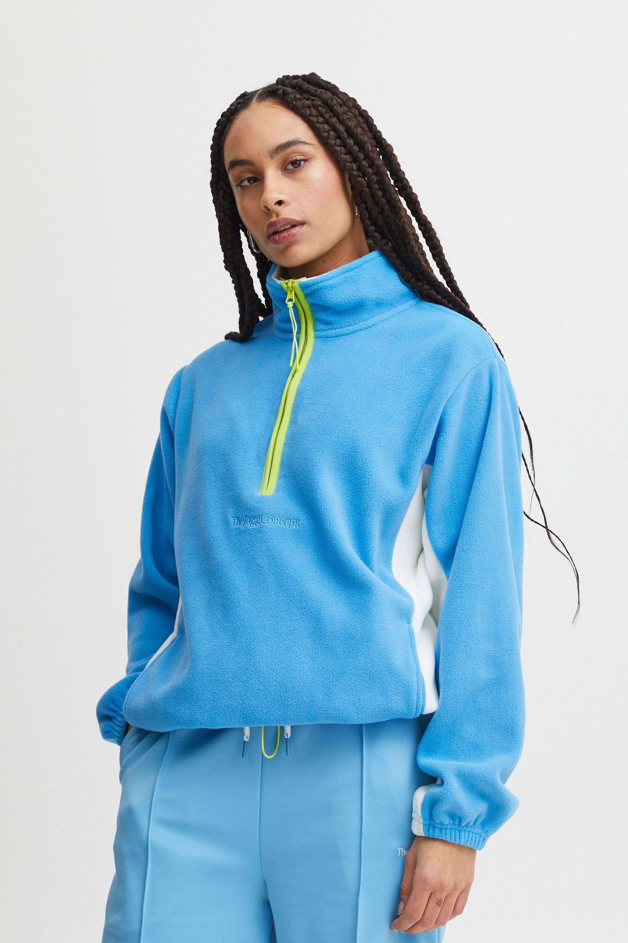 TheJoggConcept Fleecejacke »Fleecejacke JCClara«, ohne Kapuze