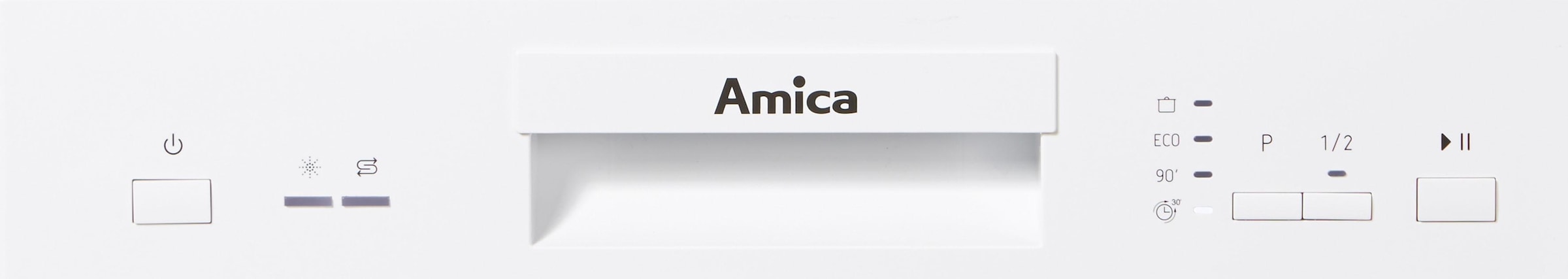 Amica Standgeschirrspüler »GSP 14746-1 W«, 9 Maßgedecke, Kontrollanzeige für Salz- und Klarspülermangel