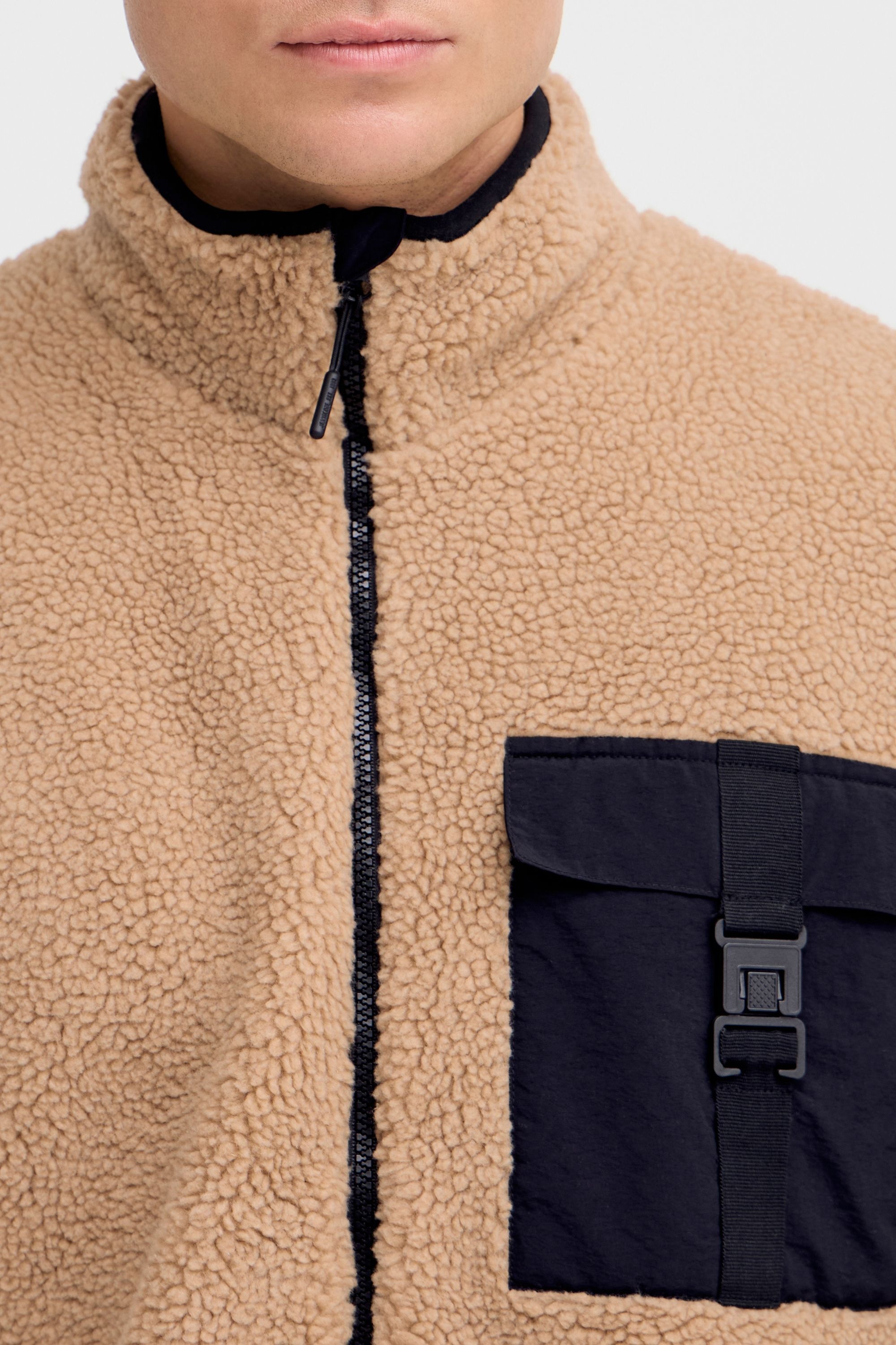 Indicode Fellimitatjacke »Fellimitatjacke IDTrautmar«, ohne Kapuze
