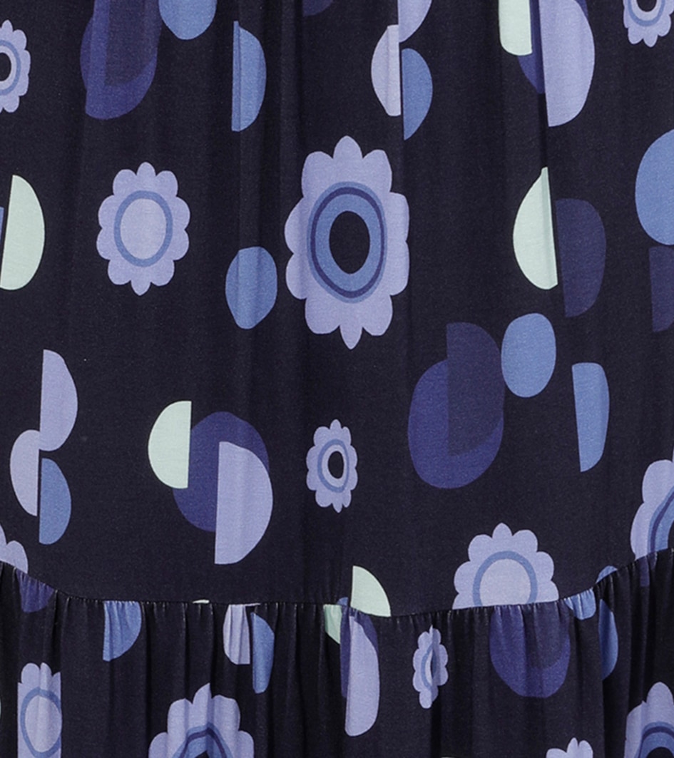 Aniston SELECTED Maxikleid, mit Rüschen und verspieltem Druck