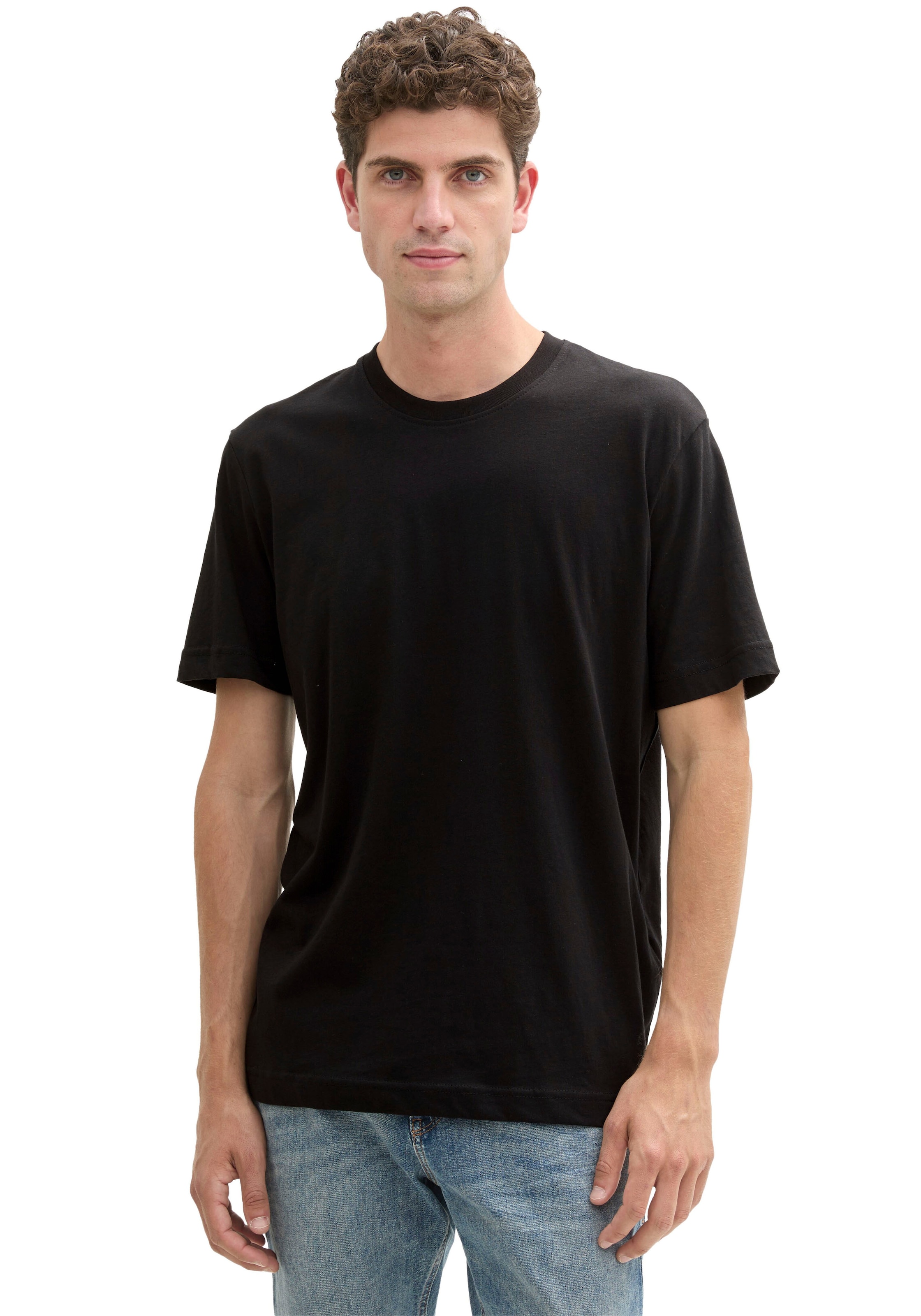 TOM TAILOR T-Shirt, (Packung, 2 tlg.), unifarben