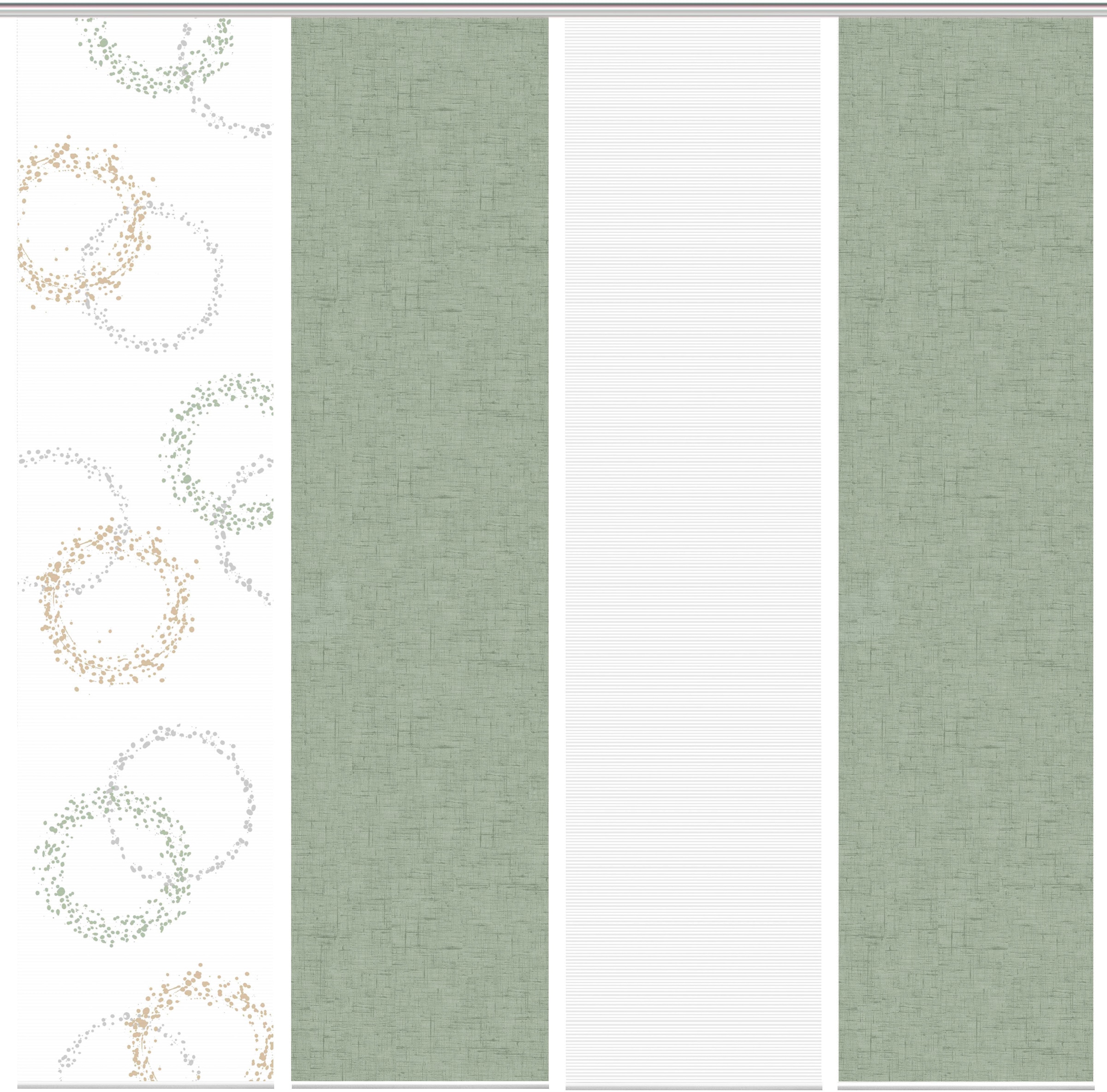 Vision S Schiebegardine »AINUR 4er SET« Paneelwagen 4 Stk. tlg. Schiebevorhang Digidruck 4er Set AINUR