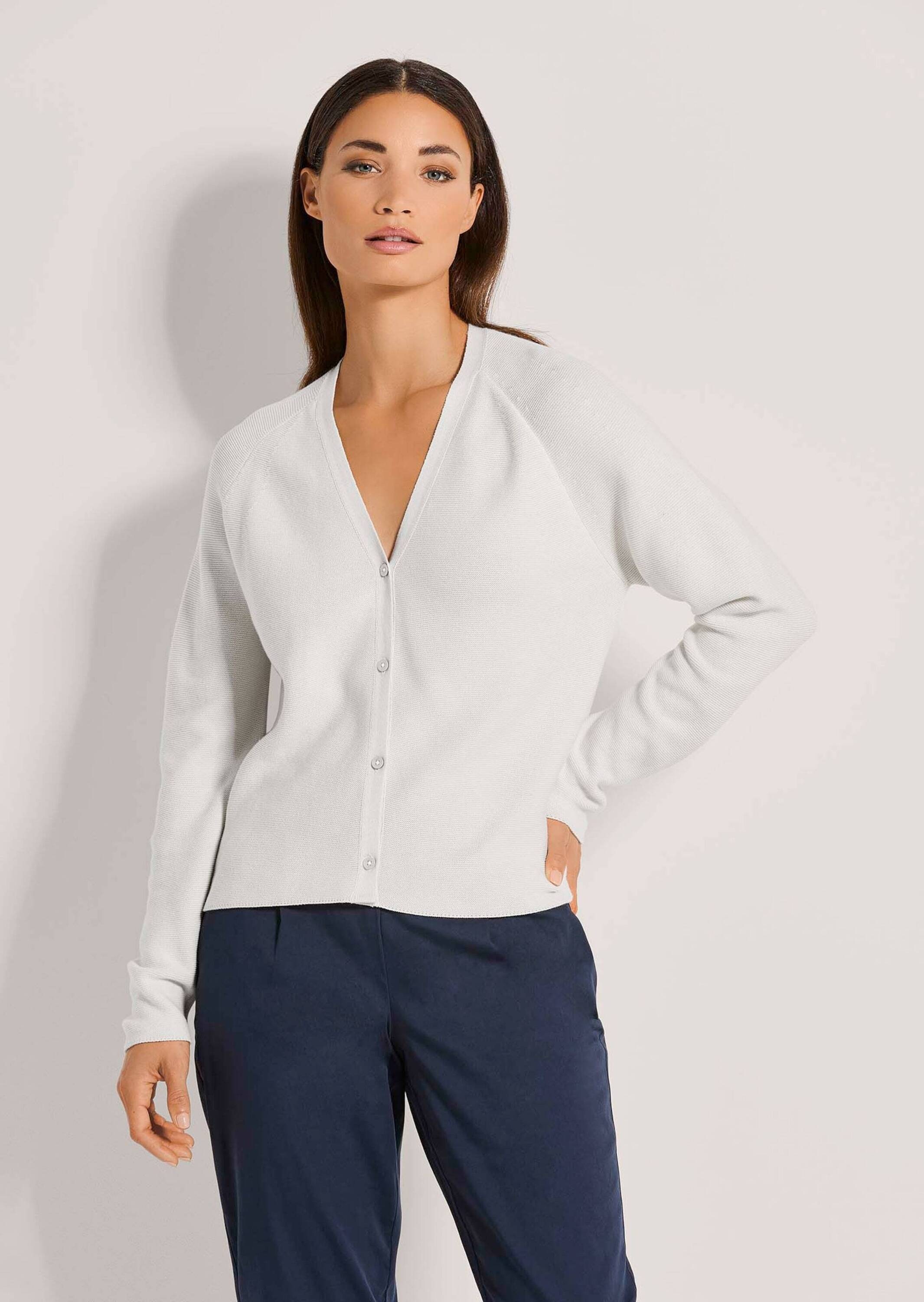 MADELEINE Strickjacke »Strickjacke Strickjacke mit V-Ausschnitt«