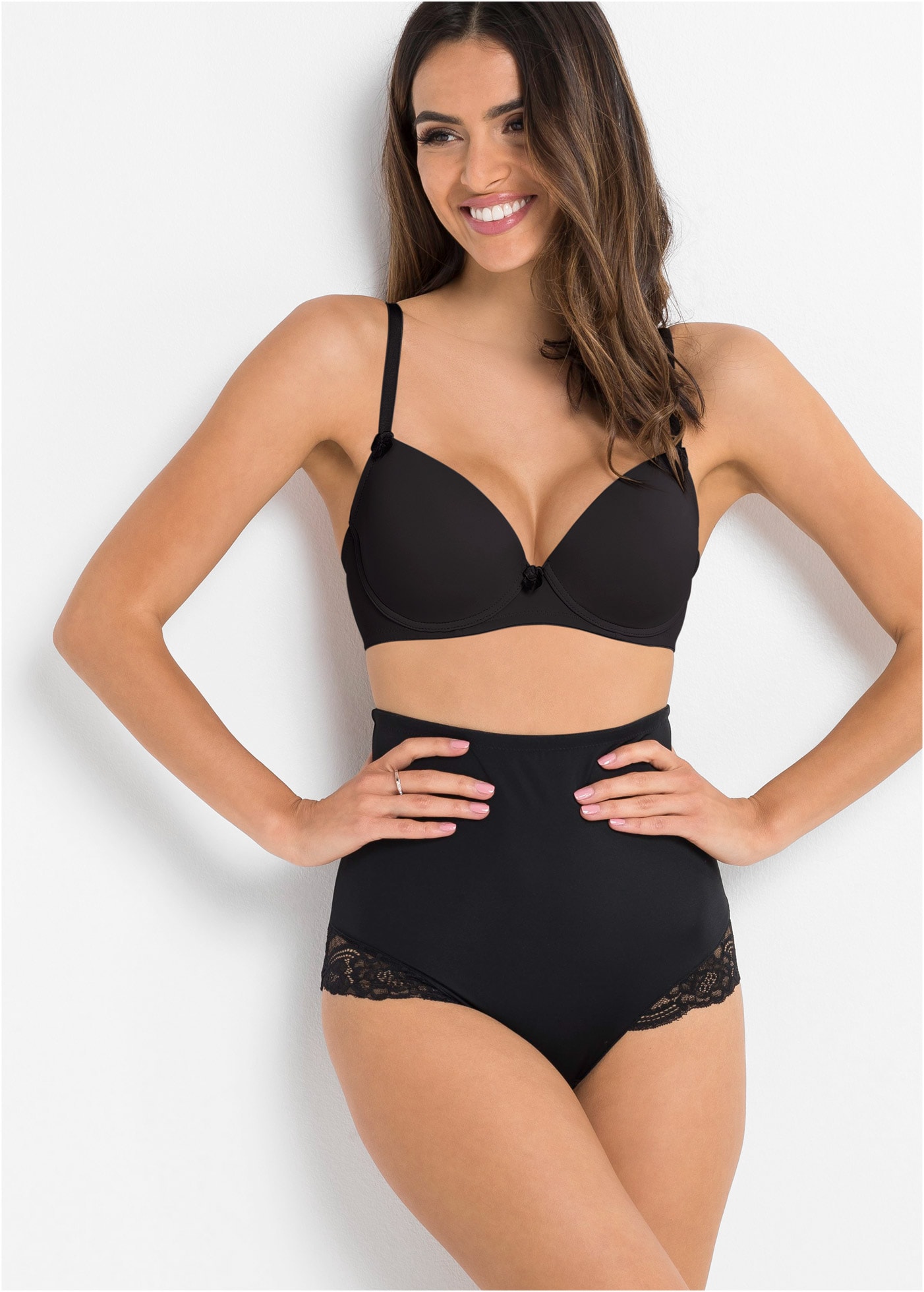 bonprix Shapingpants Packung, 2 Stk. schmale Passform, leicht formender Effekt für den Bauchbereich