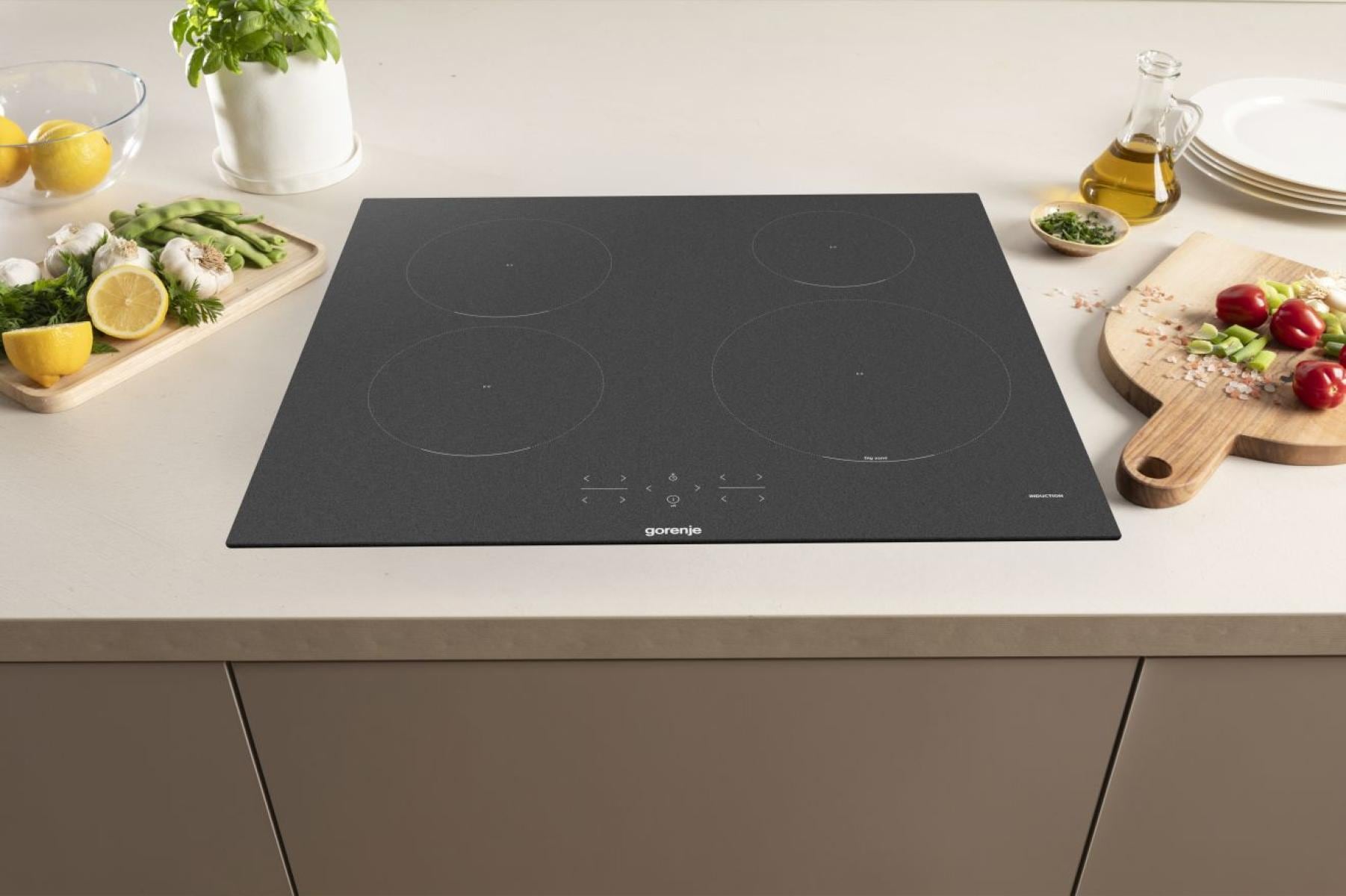 GORENJE Induktions-Kochfeld »GI6401MSC matt« kratzresistente matte Oberfläche mit BigZone 23cm & PowerBoost