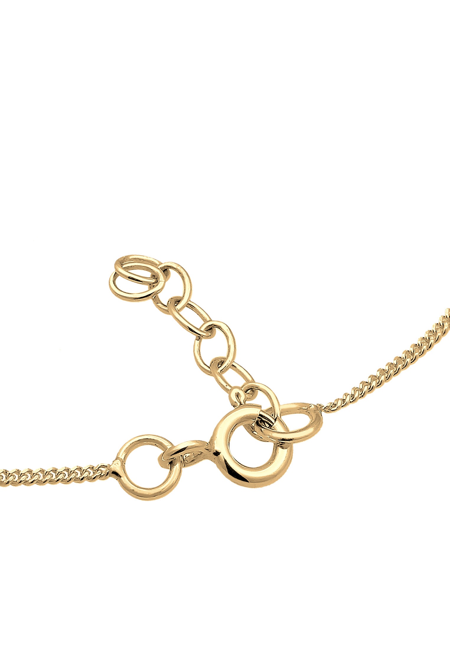 Elli Armkette »Armband Kreis Plättchen Glanz Basic Geo 925 Silber«