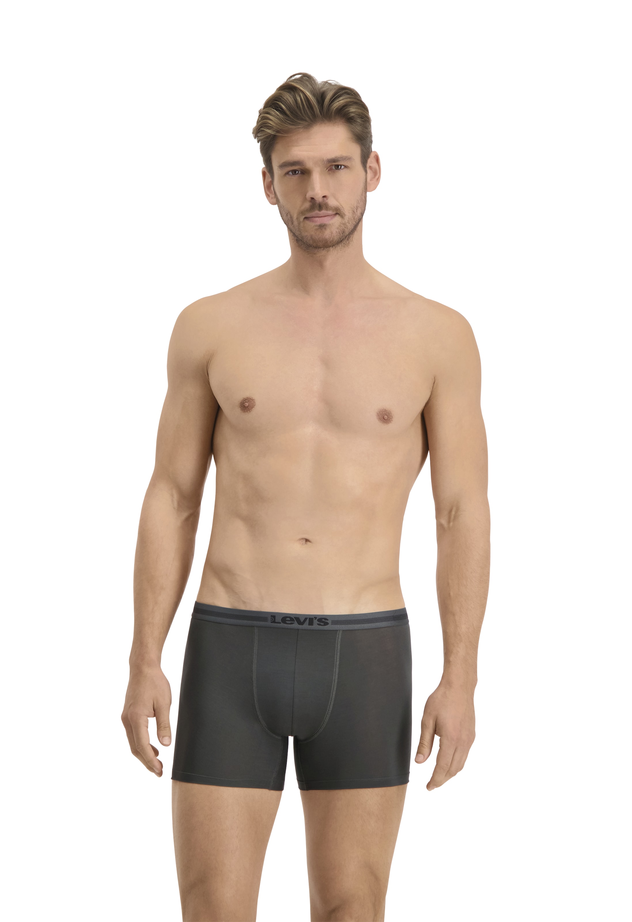 Levi's® Boxershorts »LEVIS MEN TENCEL BOXER BRIEF 2P«, (Packung, 2 St., 2er Pack), mit breitem Logobund