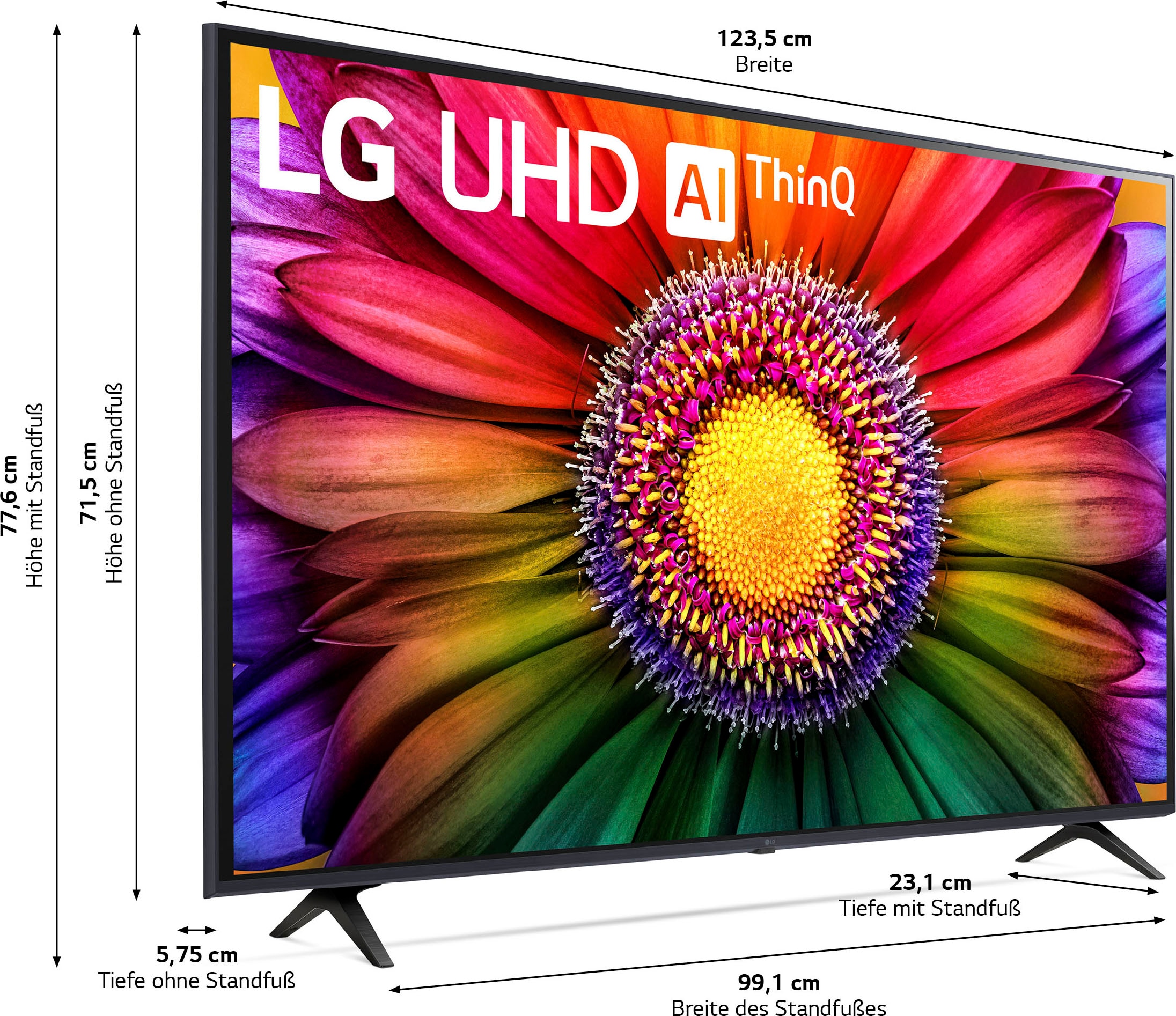 LG LED-Fernseher »55UR80006LJ«, UNIVERSAL | α5 Zoll, 4K Sound AI-Prozessor,HDR10,AI XXL Gen6 Pro,Filmmaker 3 139 cm/55 ➥ HD, 4K UHD, Ultra Jahre Garantie Smart-TV, Mode