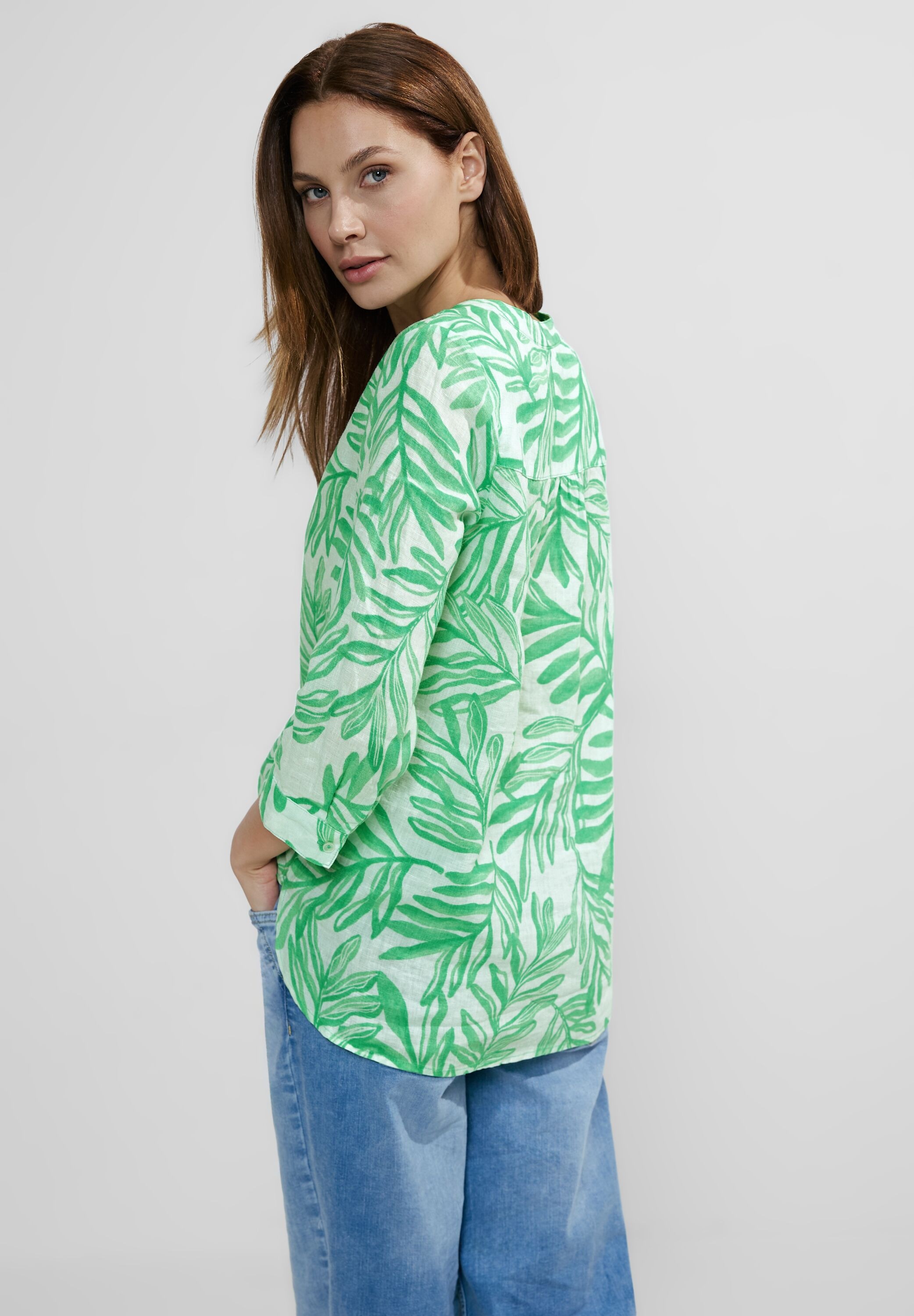 Cecil Shirtbluse, mit Blätterprint