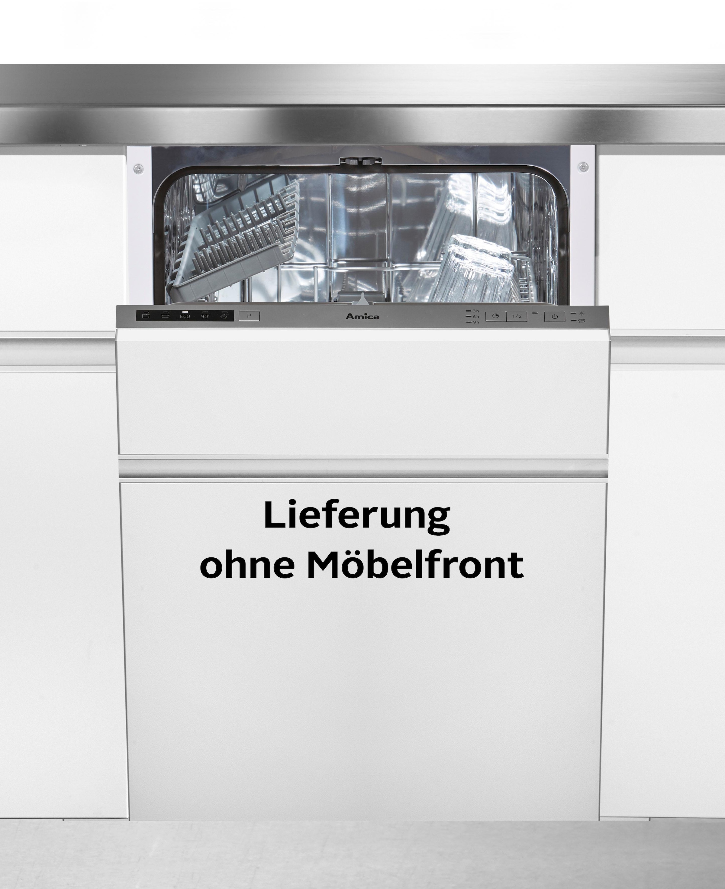 Amica vollintegrierbarer Geschirrspüler »EGSP 14668-1 V«, 9 Maßgedecke, Energiesparfunktion ECO