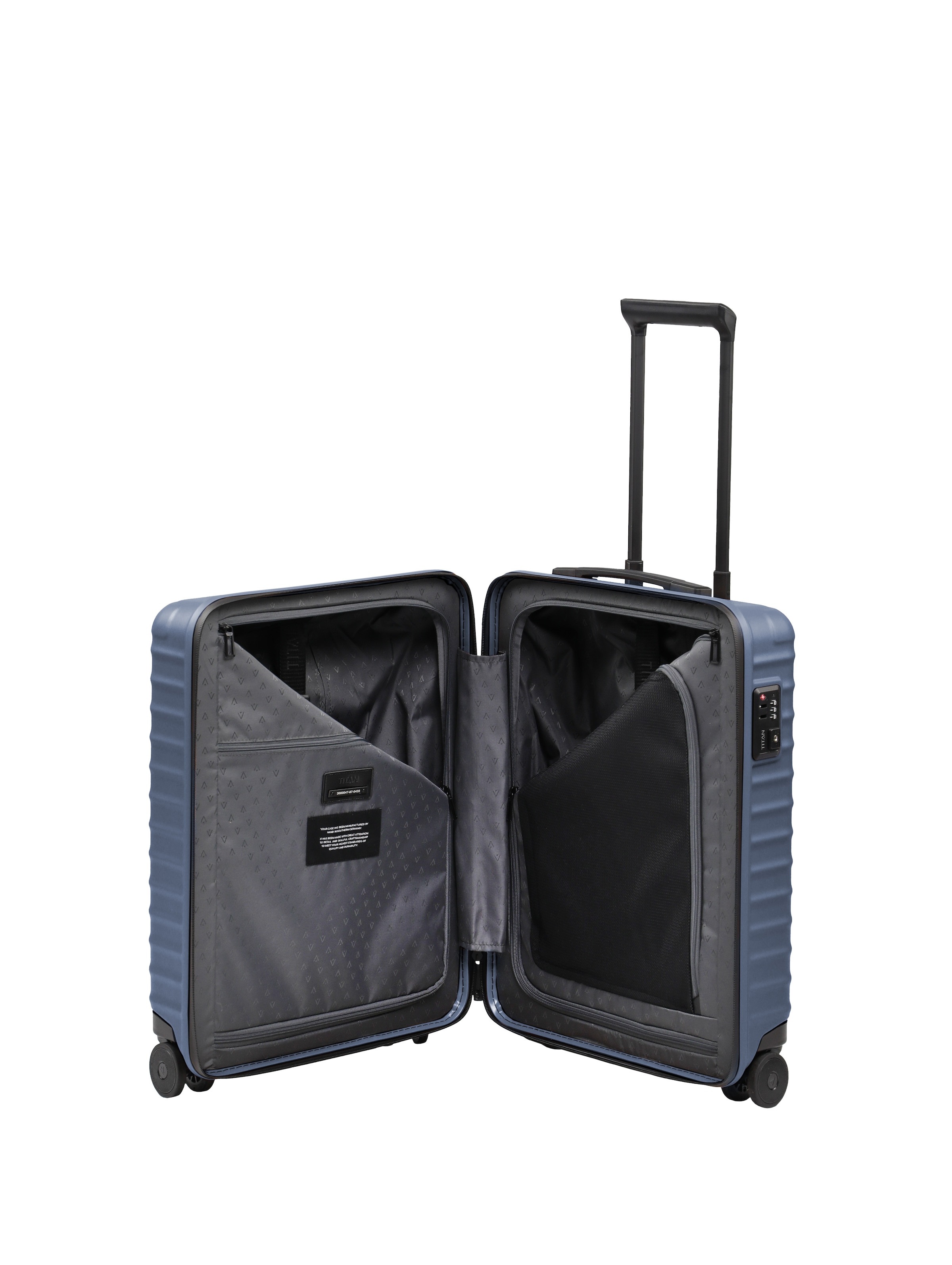 TITAN - Made in Germany Trolley »UPGRADE Koffer Hartschale« 44 l 4 Rollen mit kratzresistenter Oberfläche und cleverer Innenaufteilung