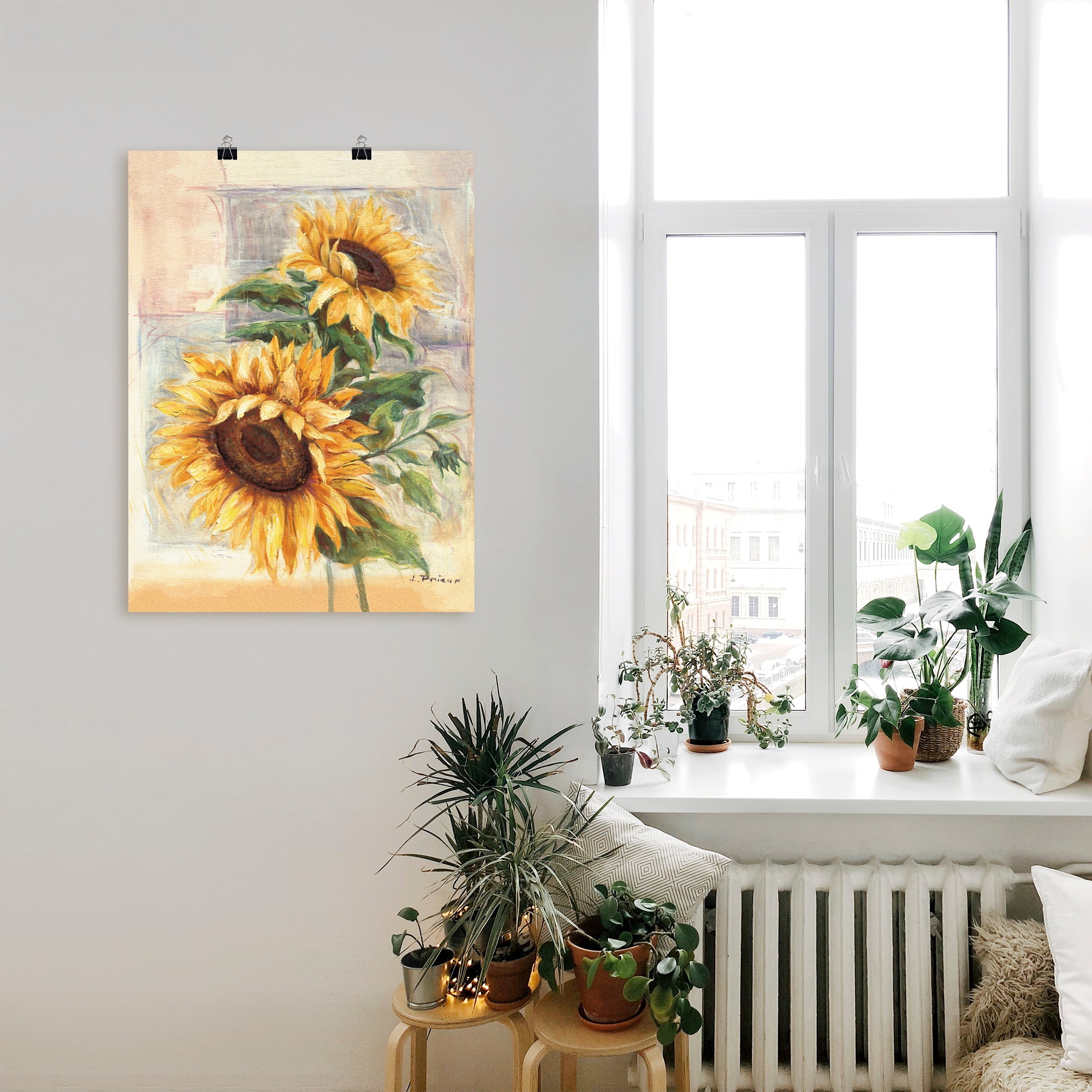 Artland Wandbild »Sonnenblumen II« Blumen 1 Stk. tlg. als Alubild, Leinwandbild, Poster in verschied. Größen