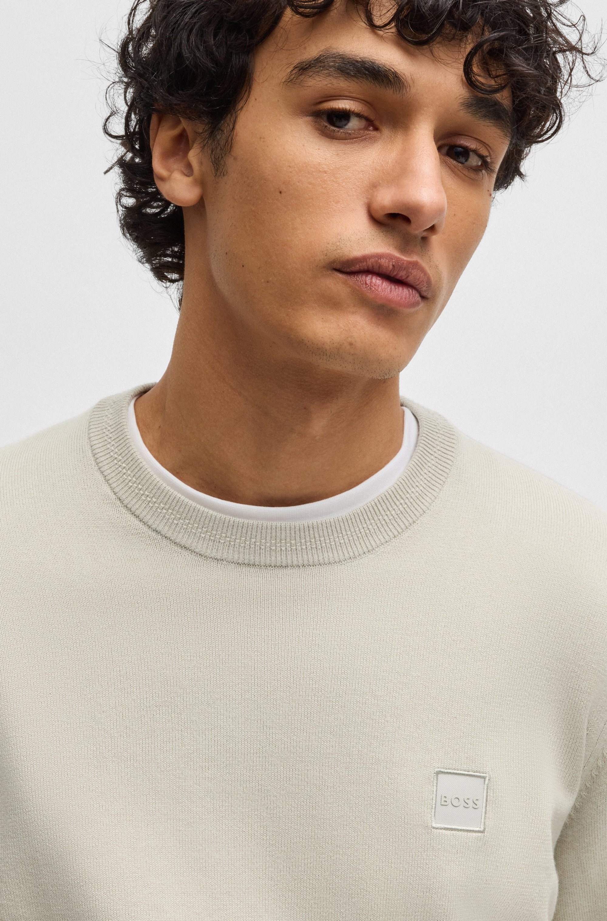 BOSS ORANGE Strickpullover »Kanovano_S 1026«, mit Rundhalsausschnitt