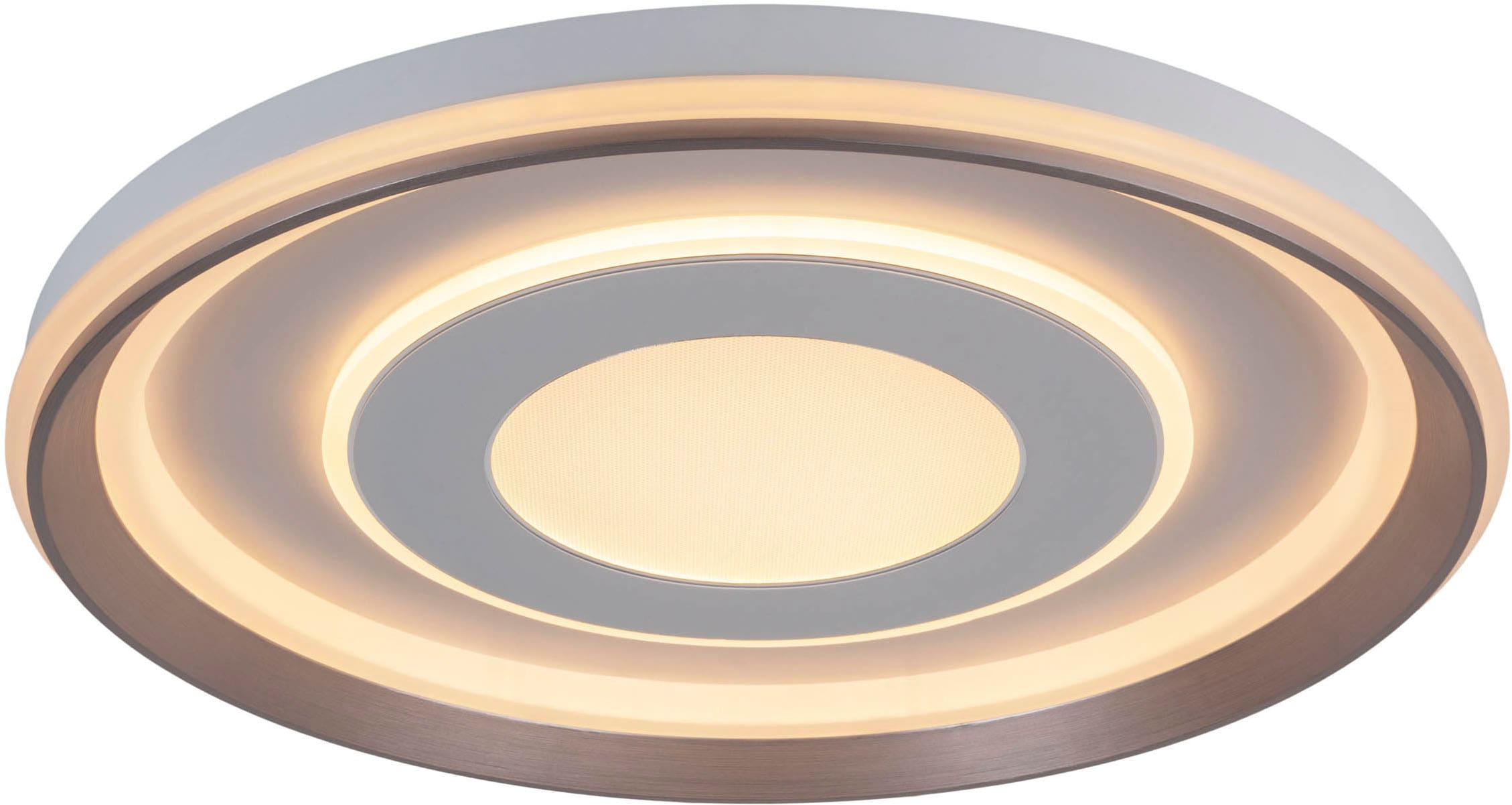 näve LED Deckenleuchte »Doira« LED-Modul 1 Stk. warmweiß - kaltweiß weiß/silber, dimmbar per Fernbedienung (inkl), CCT, Memory, Nachtlicht