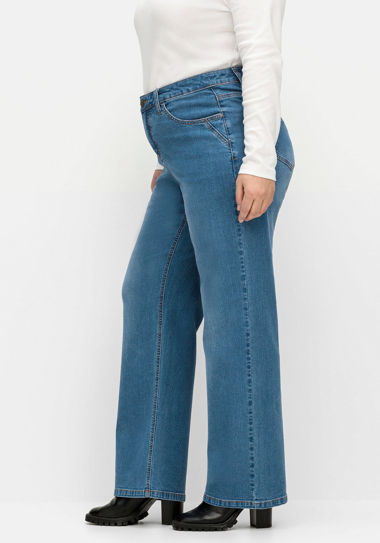 Sheego Weite Jeans »Komfort-Jeans ELLA ELLA für kräftige Oberschenkel und Waden«