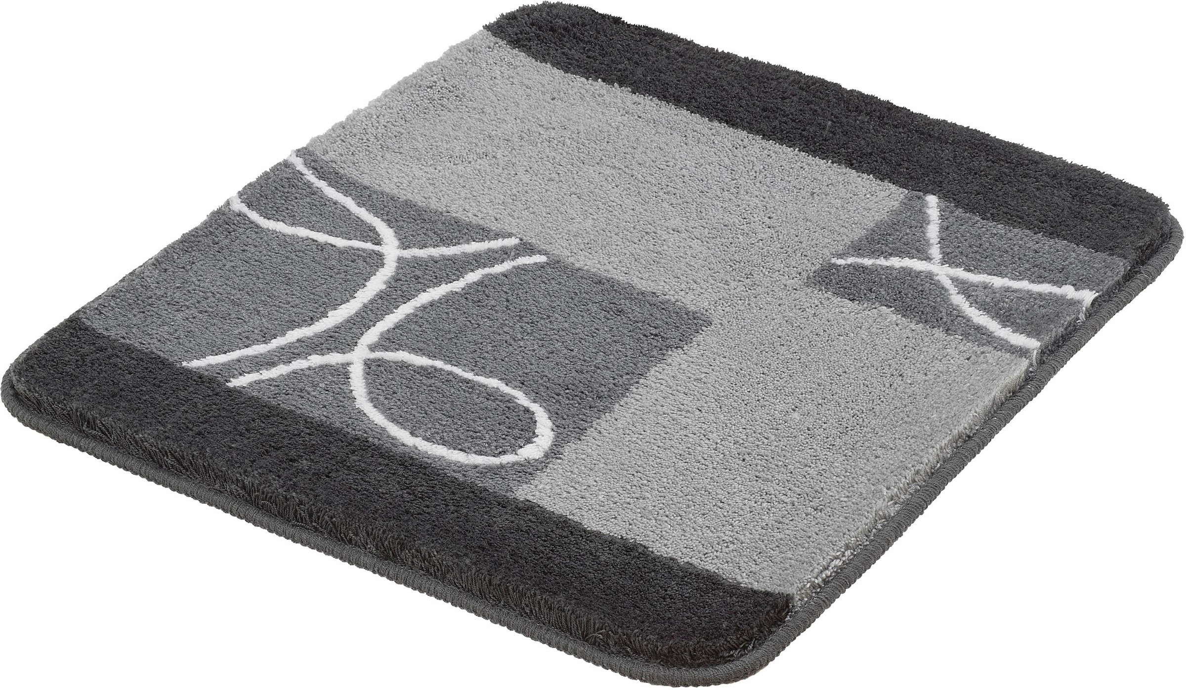 MEUSCH Badematte »Curly« Höhe 20 mm rutschhemmend beschichtet fußbodenheizungsgeeignet Badteppich, modernes Design, waschbar