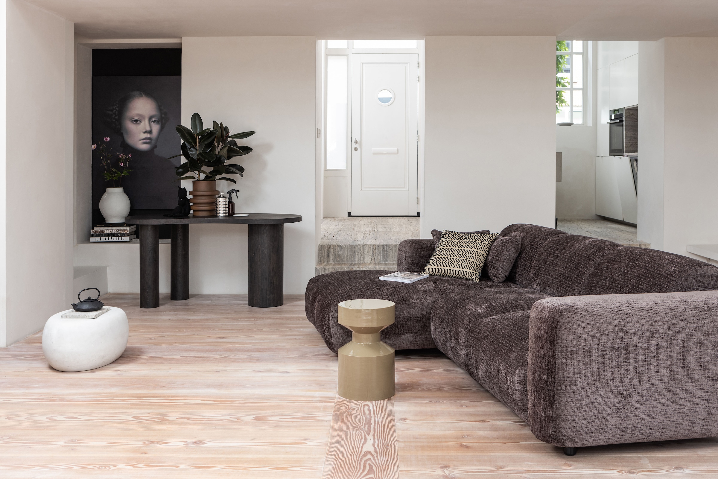 WOOOD Schreibtisch »Maan aus MDF mit 3D-Papierbelag, organische Form 150x70x75 cm« Tragkraft 100 kg, einfach zu montieren, sichtbare Maserung