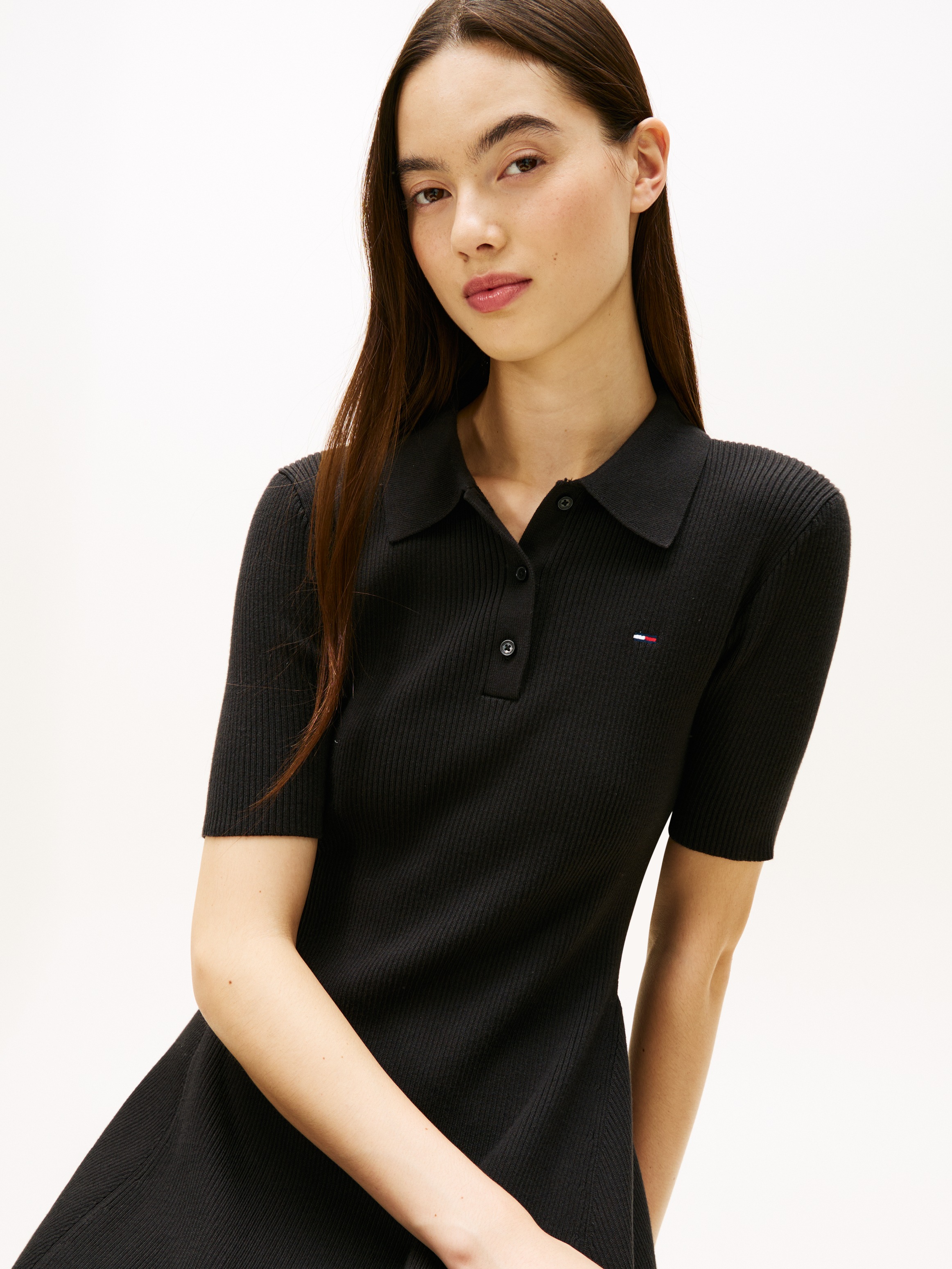 Tommy Jeans Polokleid »TJW F&F SWEATER POLO MINI DRESS«