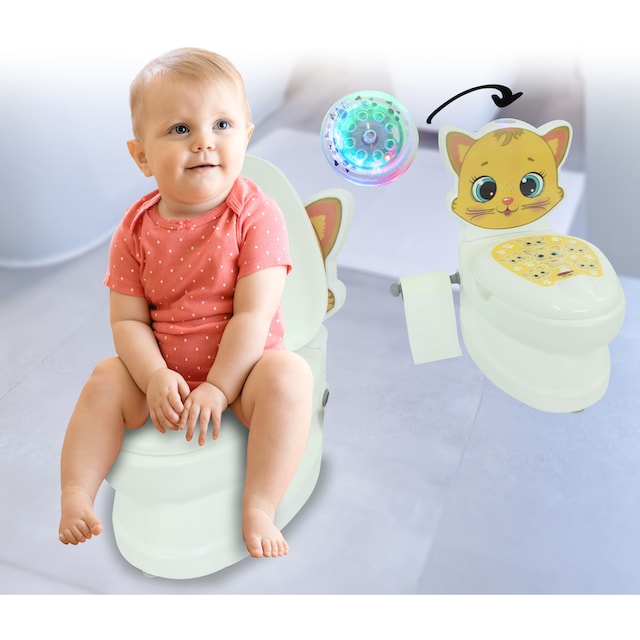 Jamara Toilettentrainer »Meine kleine Toilette, Katze«, mit Spülsound und  Toilettenpapierhalter bei