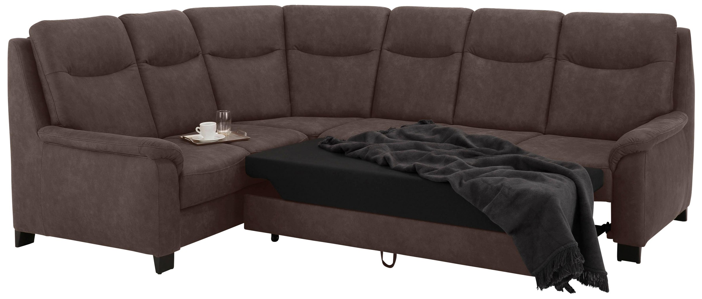 Home affaire Ecksofa »Boccaccio L-Form«, mit Federkern, incl. Kopfteilverstellung, wahlweise Bettfunktion
