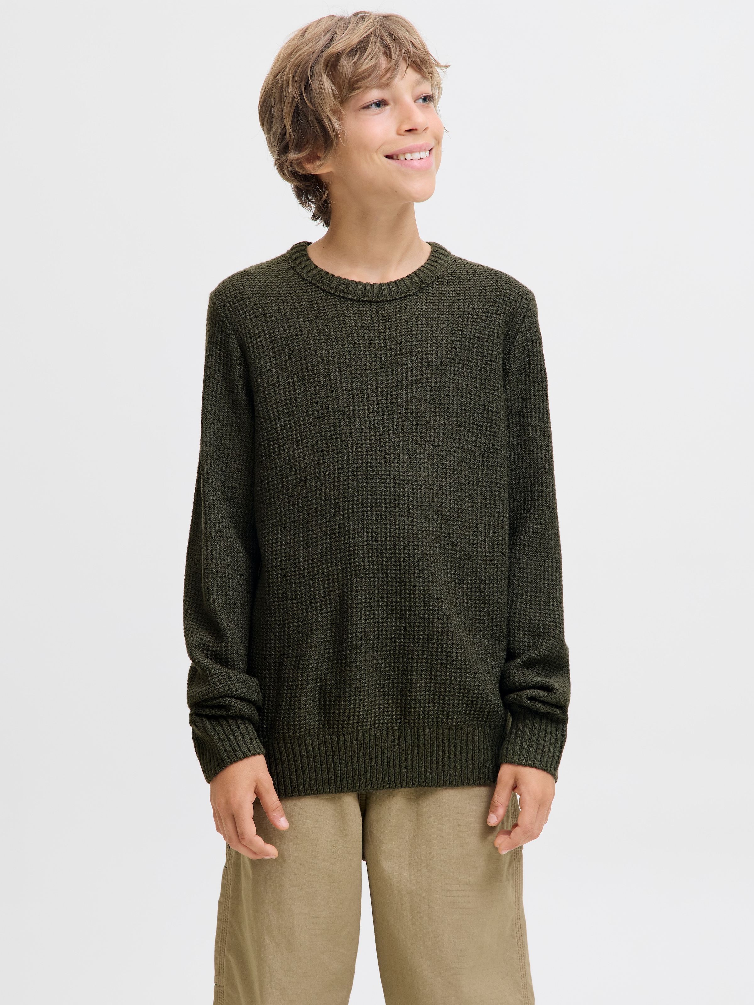 Jack & Jones Junior Rundhalspullover »JJROY KNIT CREW NECK AW25 JNR«