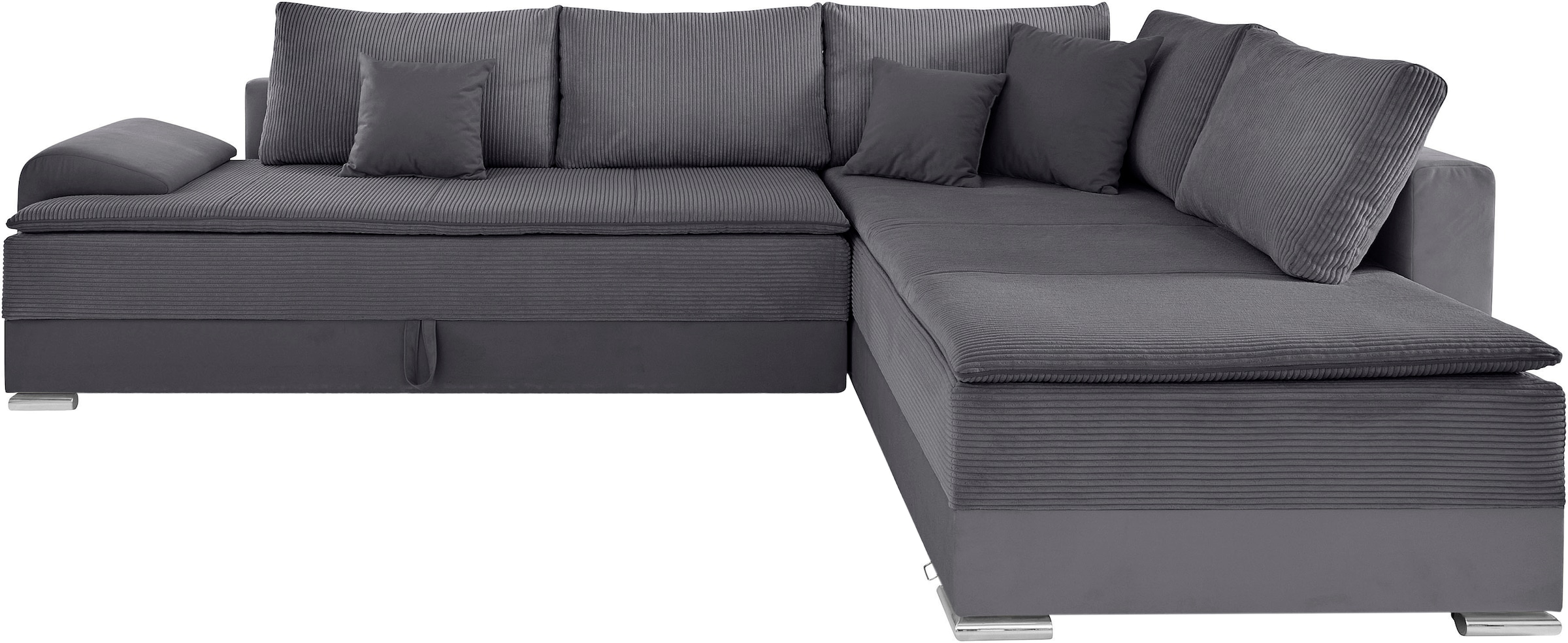 INOSIGN Ecksofa »Boxspringbett Night & Day L-Form mit Dauer-Schlaffunktion mit Armlehne«, mit Boxspring-Bettfunktion 180x200 cm und Bettkasten, Dauerschläfer!