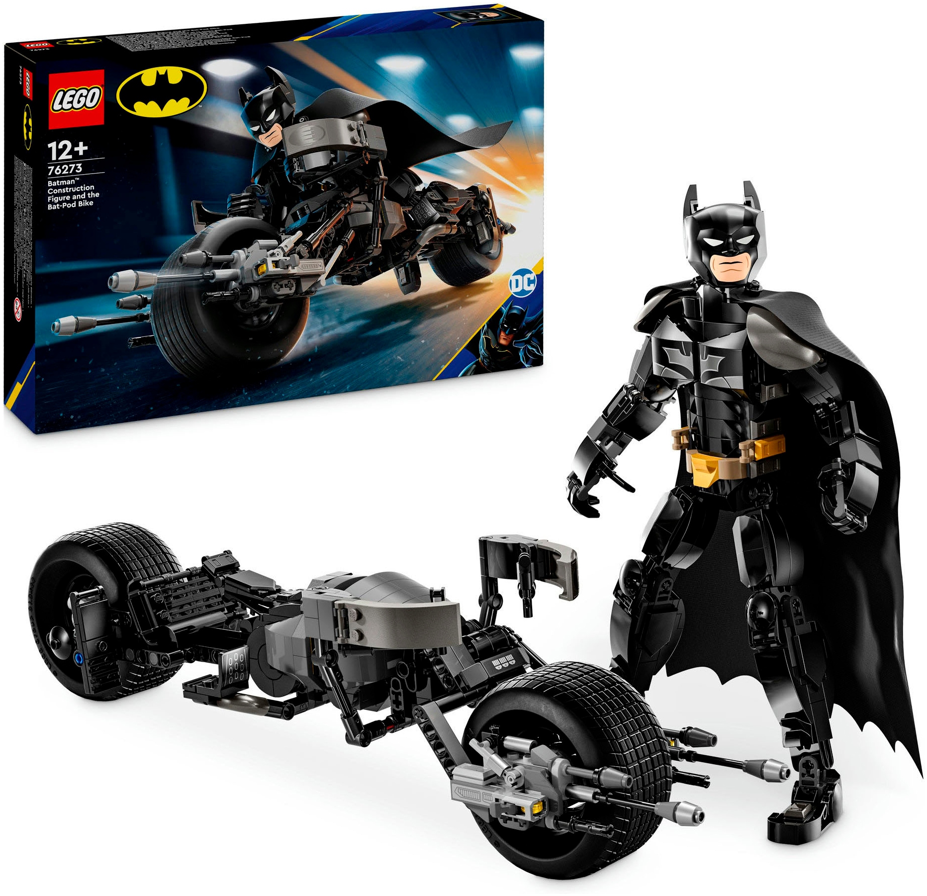 LEGO® Konstruktionsspielsteine »Batman™ Baufigur mit dem Batpod (76273), LEGO Super Heroes«, (713 St.), Made in Europe
