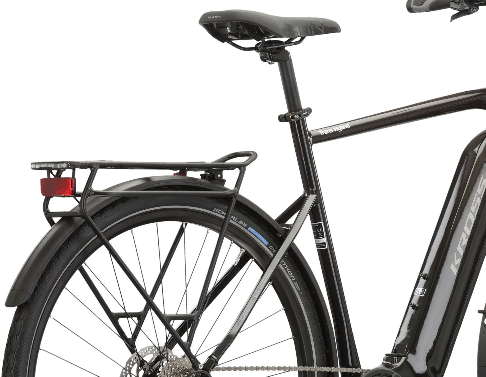 Kross E-Bike »E-Trekkingrad Trans Hybrid 6.0 28 Zoll schwarz«, 10 Gang, Shimano, DEORE XT T8000, Mittelmotor 250 W, Pedelec, Elektrofahrrad für Herren