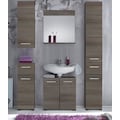 trendteam Waschbeckenunterschrank »Skin«, Höhe 56 cm, Badezimmerschrank mit Fronten in Hochglanz- oder Holzoptik, mit Siphonausschnitt